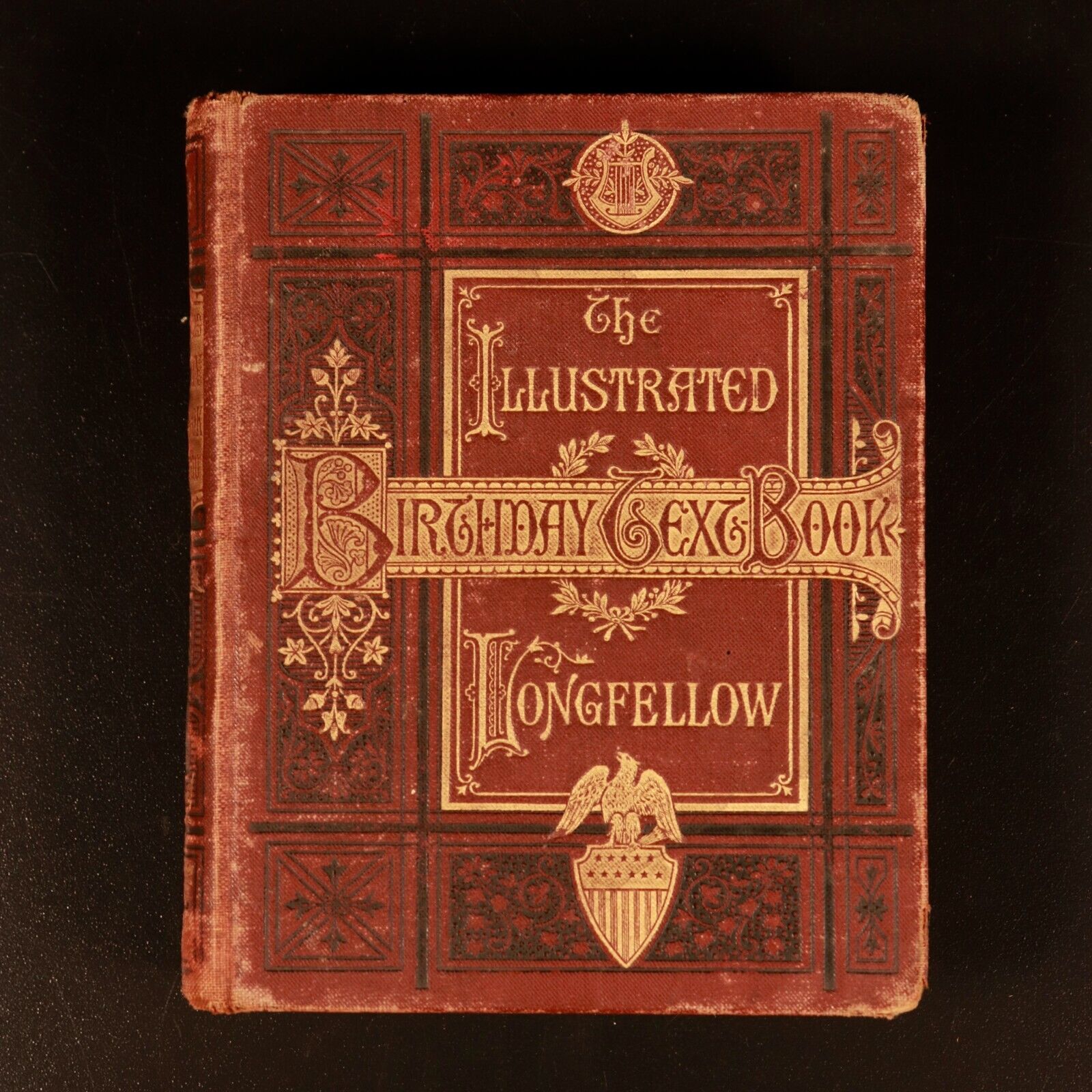 Longfellow's Illustrated Birthday Text Book c1880 Antiquarian Poetry Book