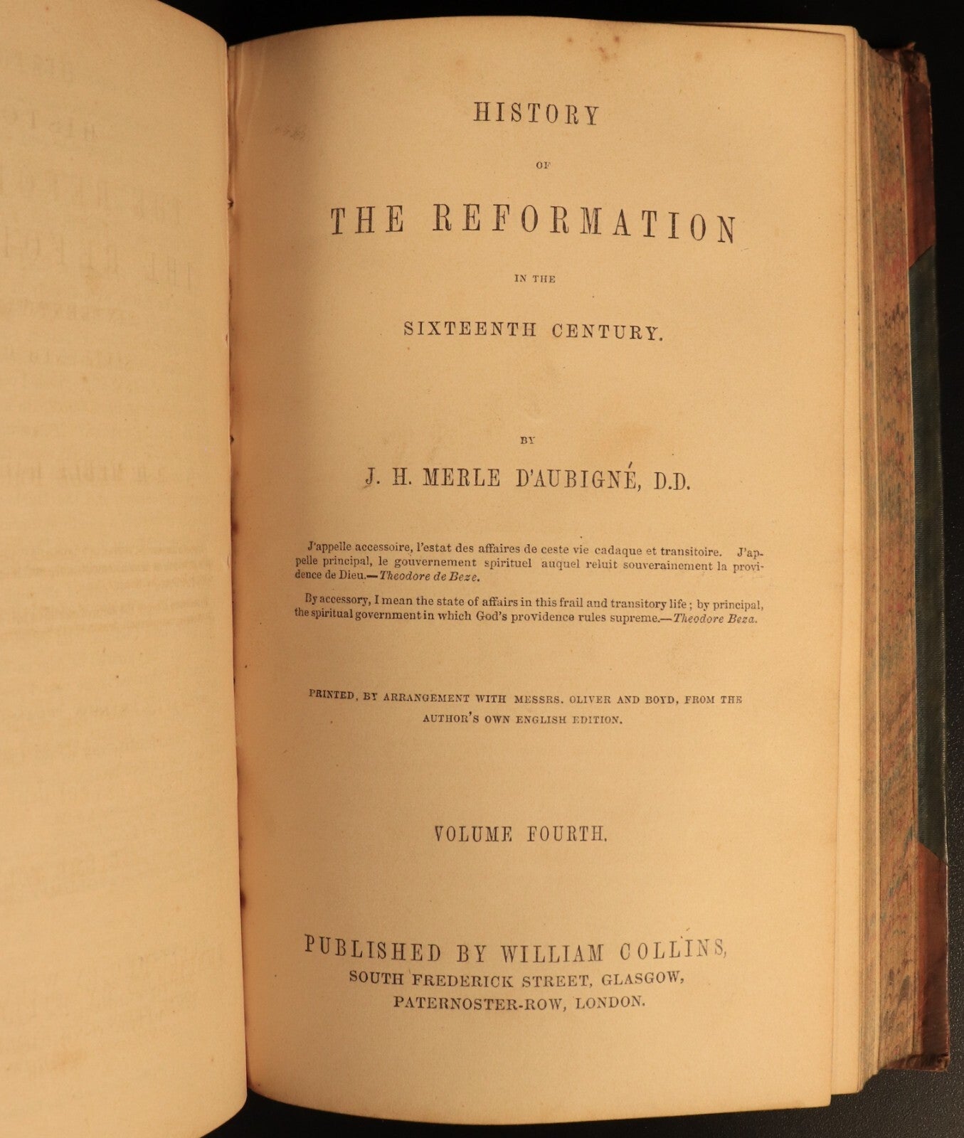 1845 4vol History Of The Reformation by D'Aubigne Antique History Book Set