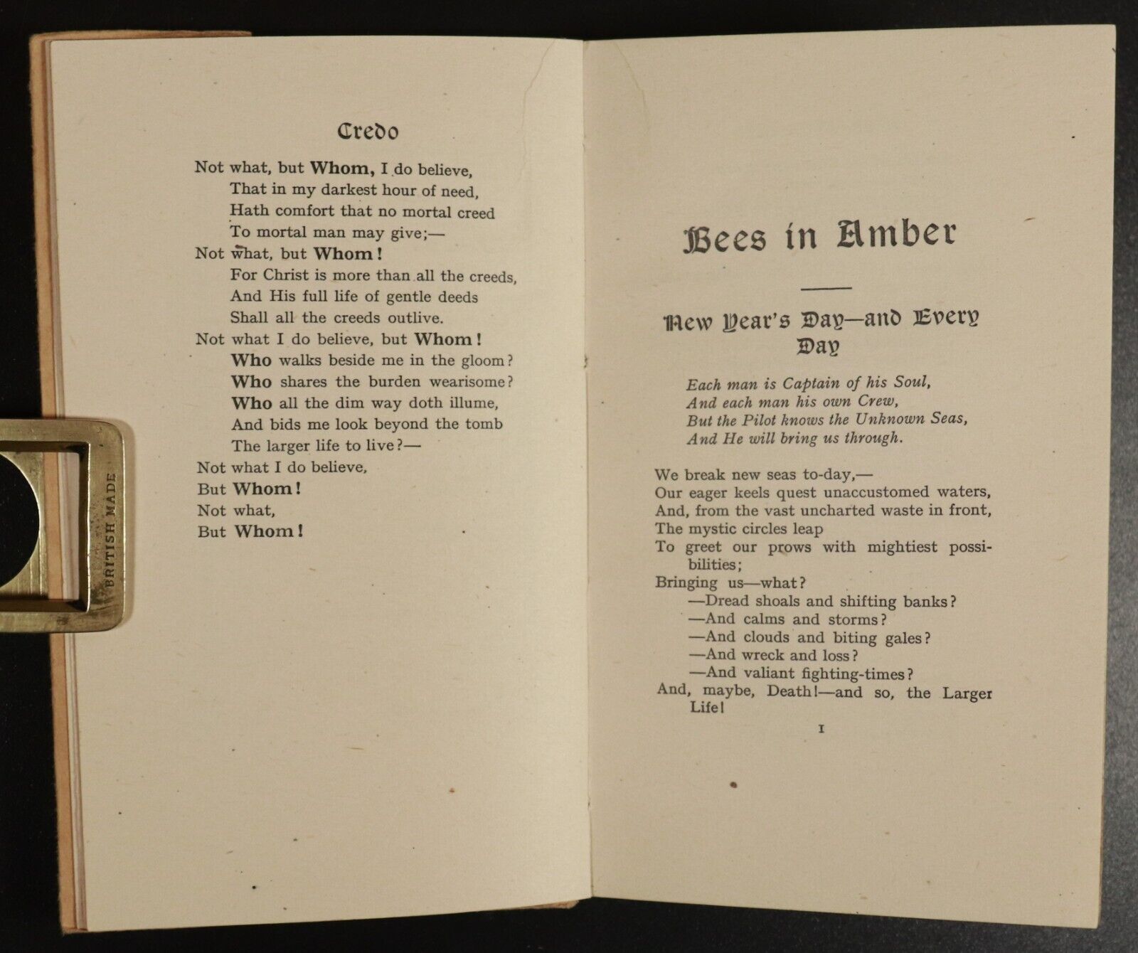 1944 Bees In Amber - Thoughtful Verse by John Oxenham British Poetry Book