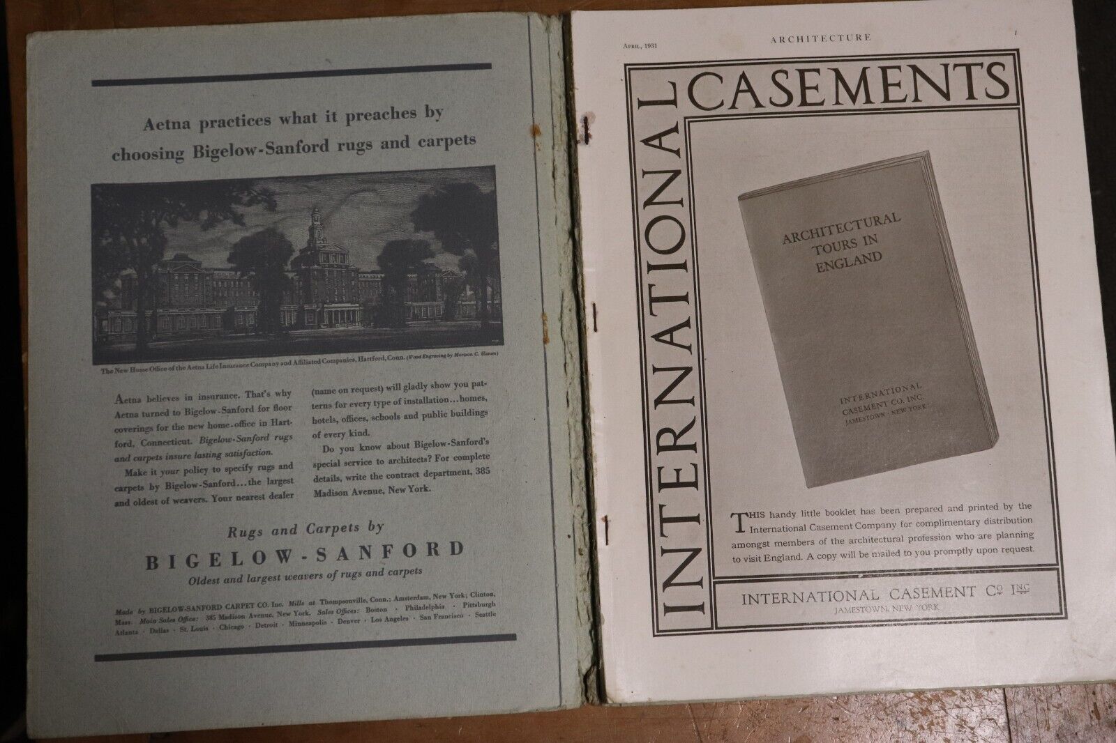 1931 Architecture Magazine April Charles Scribner Architecture Magazine Book