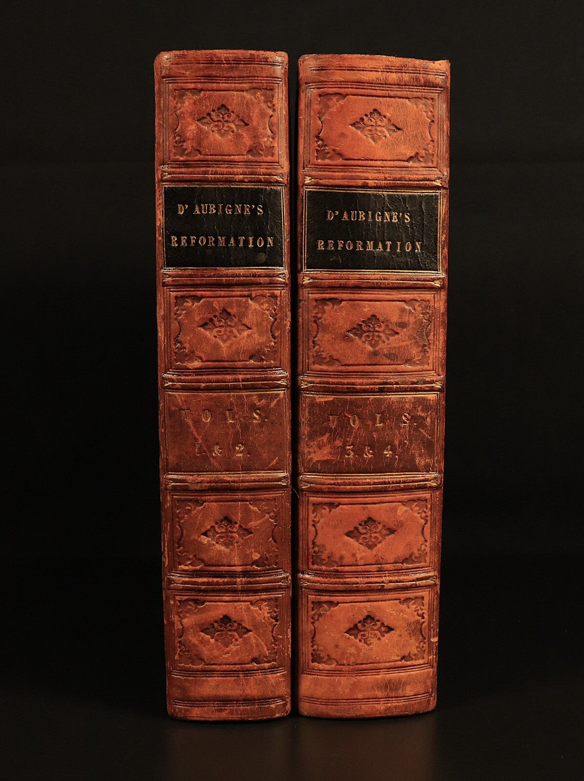 1845 4vol History Of The Reformation by D'Aubigne Antique History Book Set