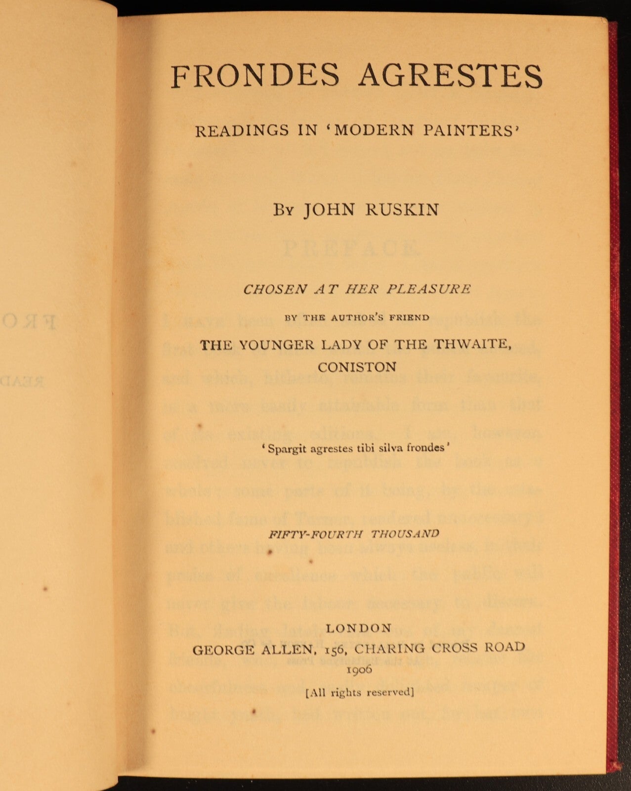 John Ruskin 6 Volume Antique Book Collection 1906 George Allen London Editions