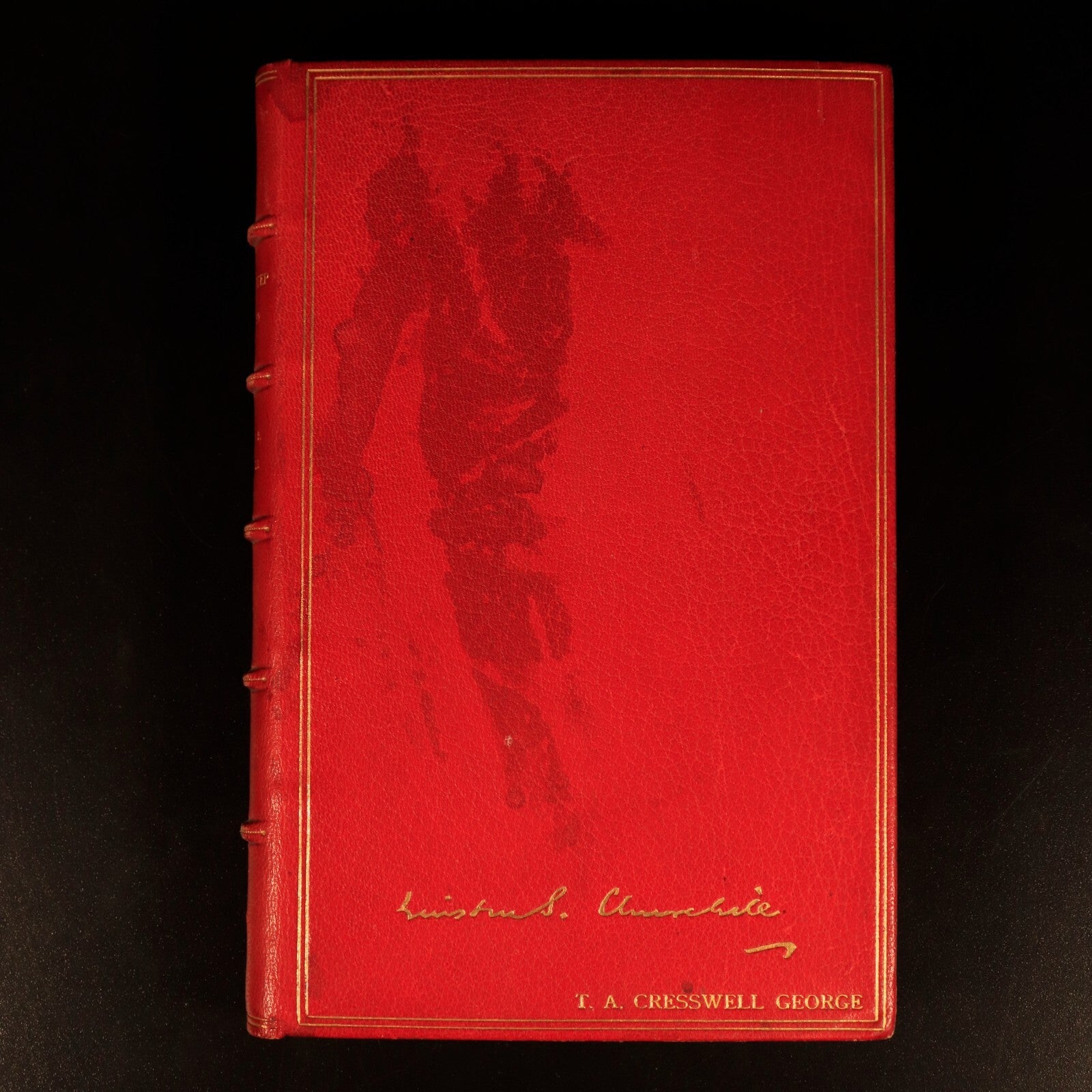 1947 Step By Step 1936-1939 by Winston Churchill Antique History Book Leather