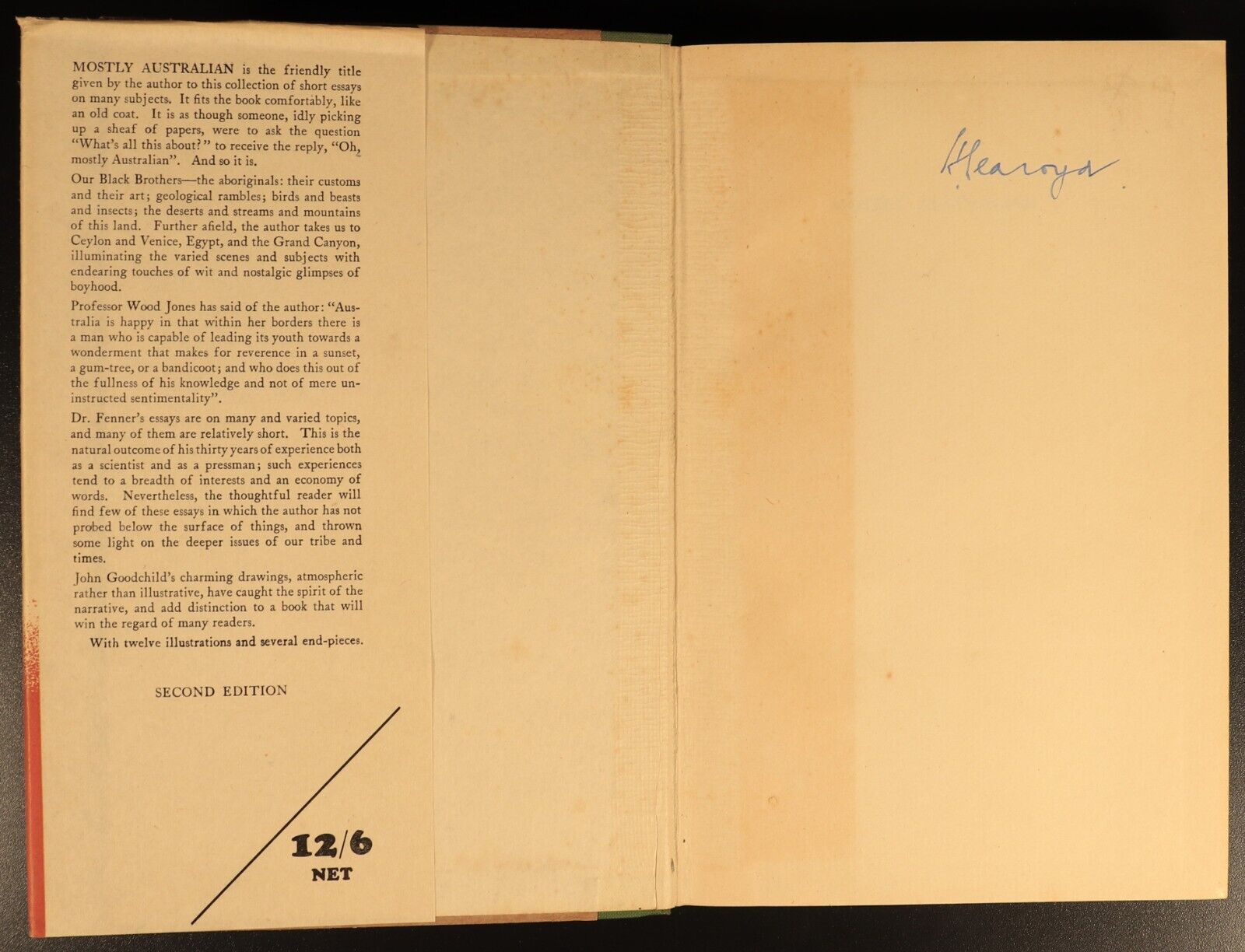 1945 Mostly Australian by Charles Fenner Vintage Aboriginal History Book
