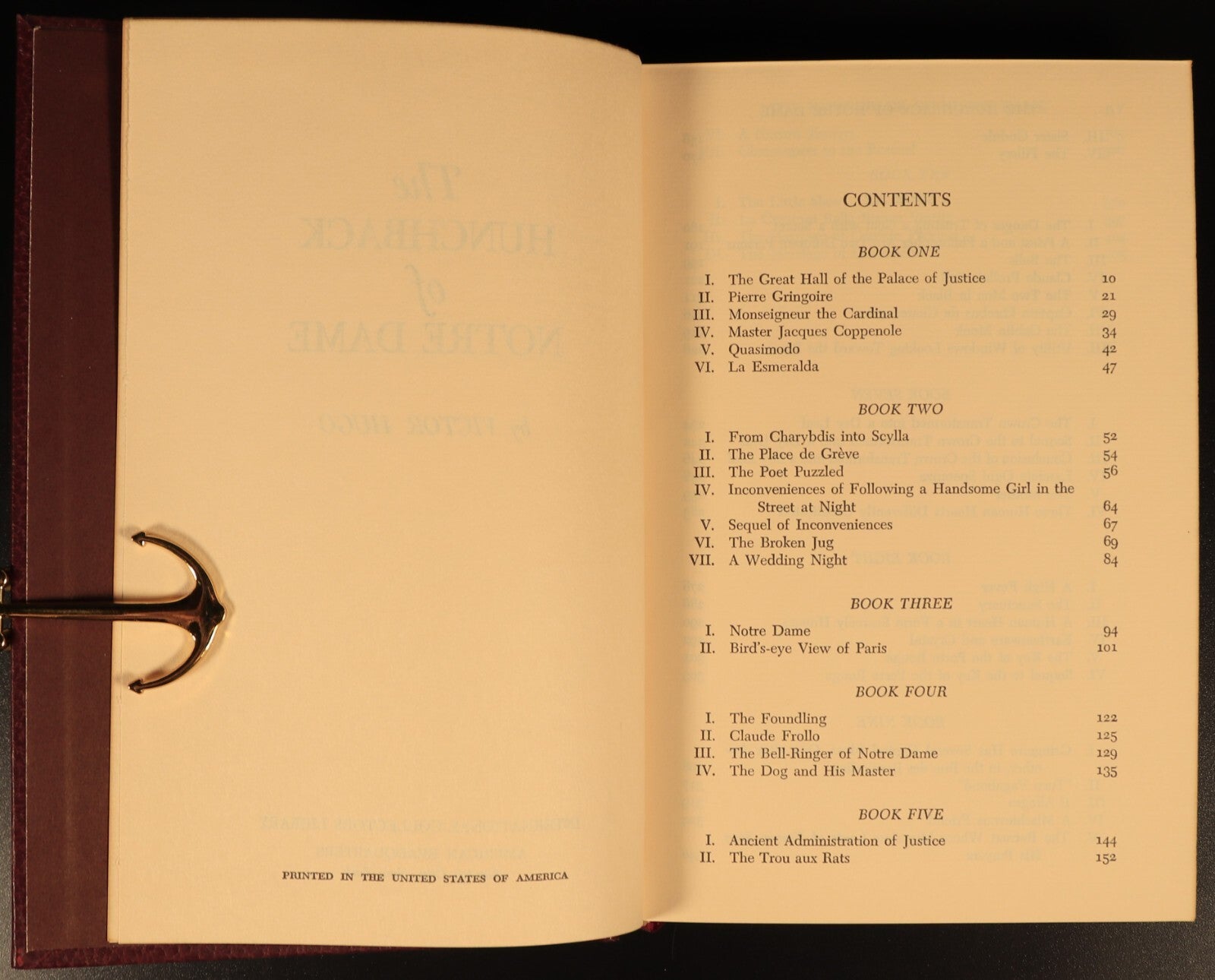 Hunchback Of Notre Dame by Victor Hugo c1950 Vintage Fiction Book Collectors