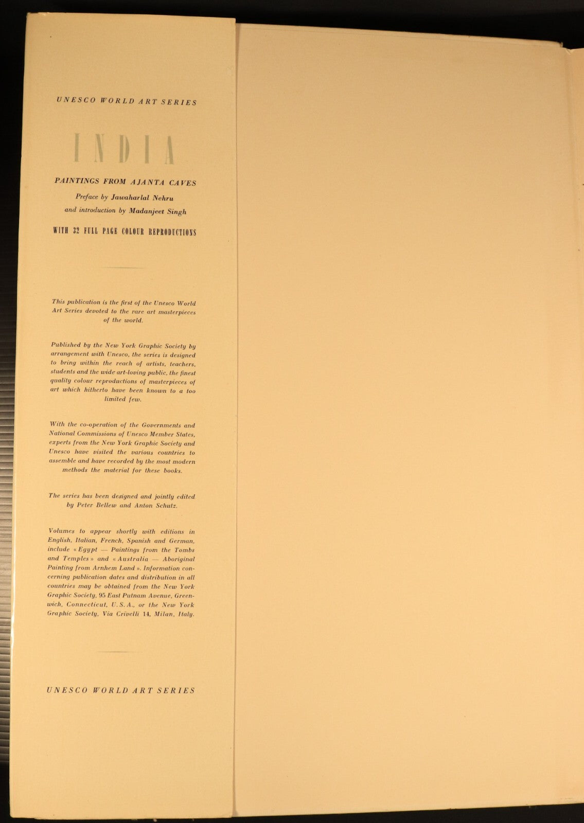 India: Paintings From Ajanta Caves 1954 Vintage Indian Art History Book UNESCO - 0