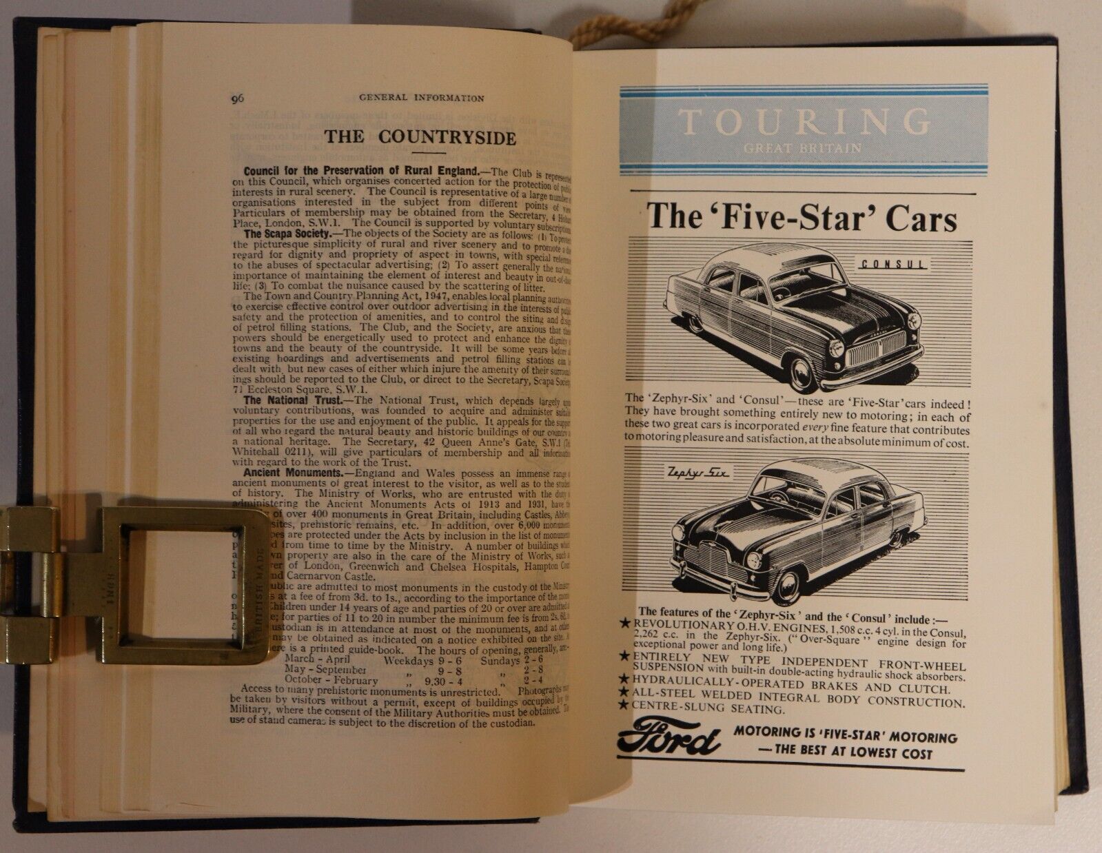 1951 Royal Automobile Club Guide For 1951 Vintage Motor Travel Guide Book