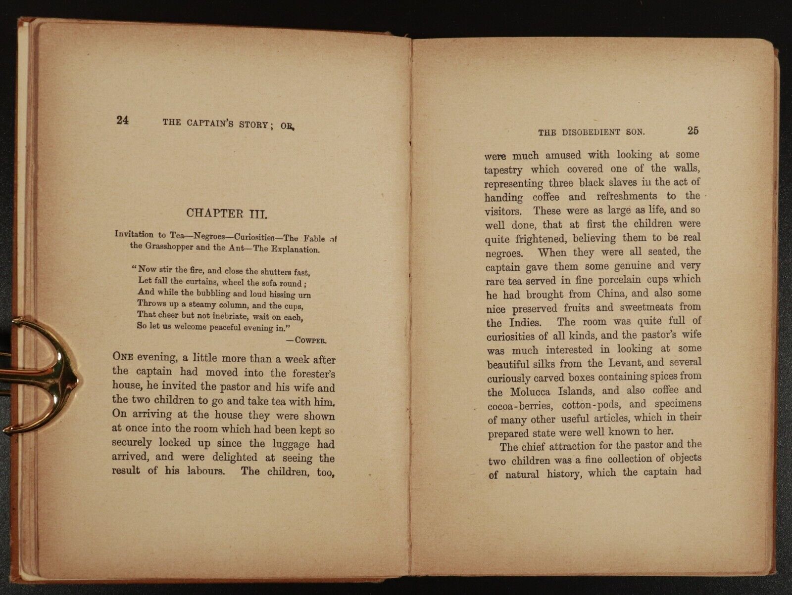 c1905 The Captain's Story or The Disobediant Son W.S Martin Antique Fiction Book