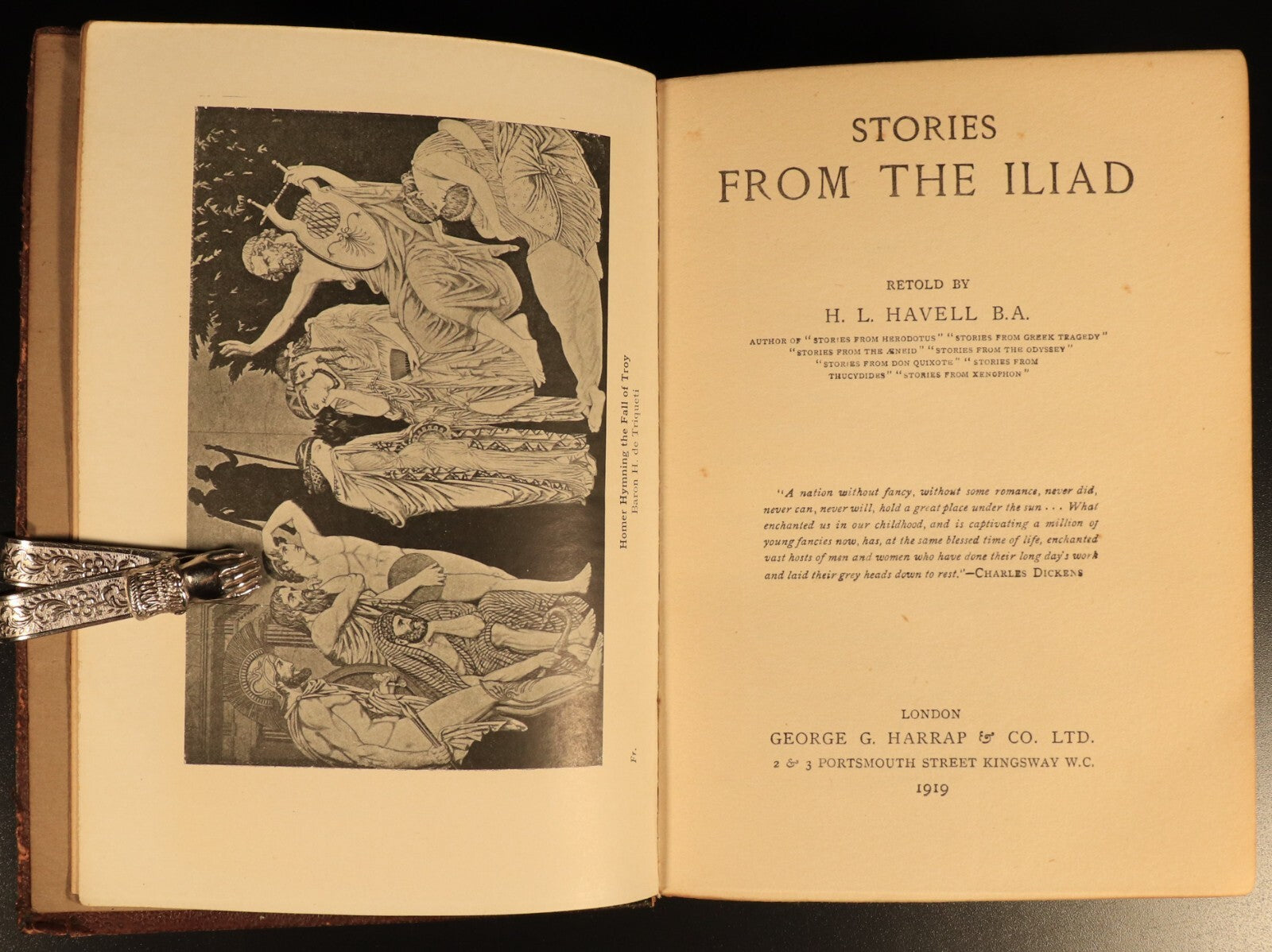 Stories From The Iliad by HL Havell 1919 Antique Ancient Greece Literature Book