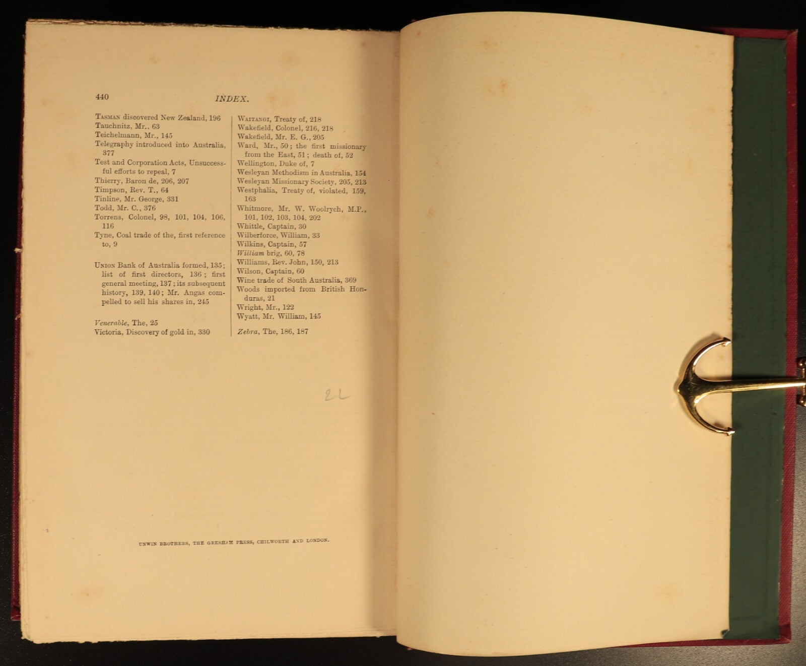 George Fife Angas Founder Of South Australia 1891 Antique History Book 1st Ed