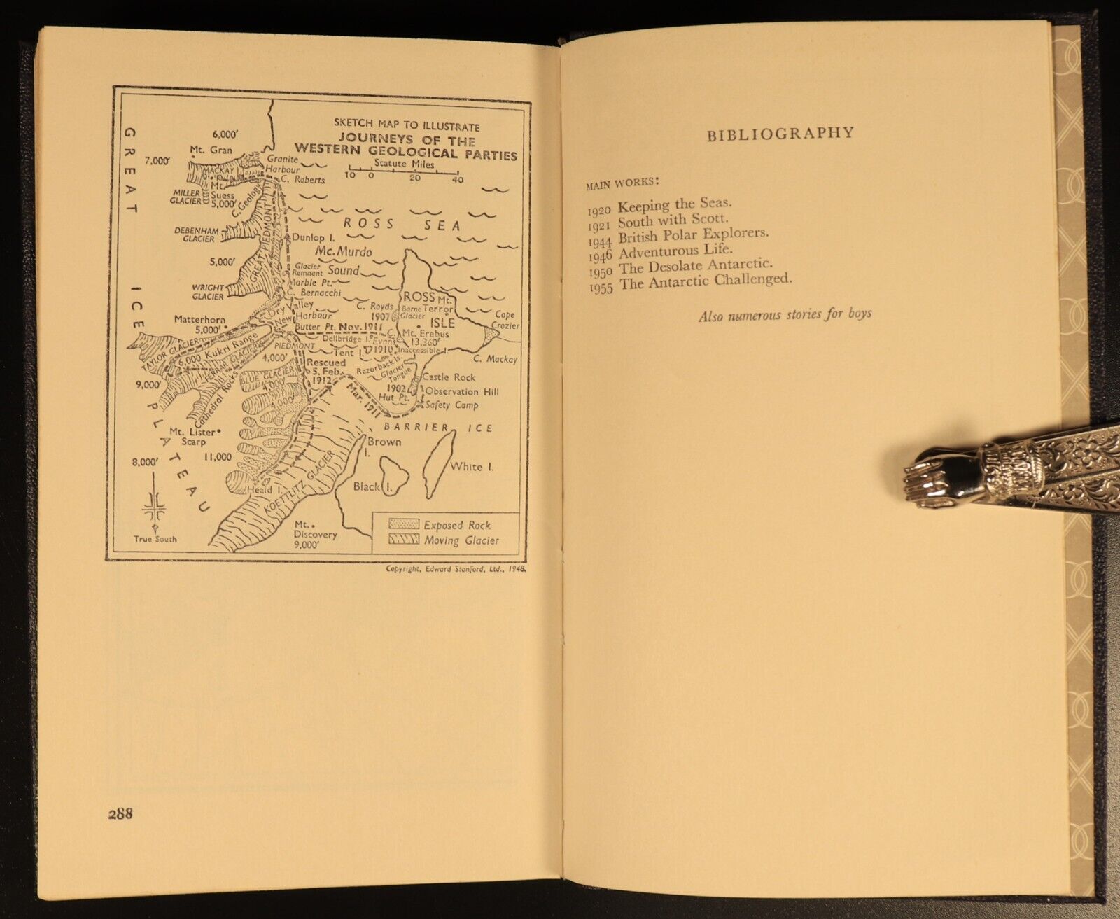 1966 South With Scott by Lord Mountevans Australian Antarctic Exploration Book
