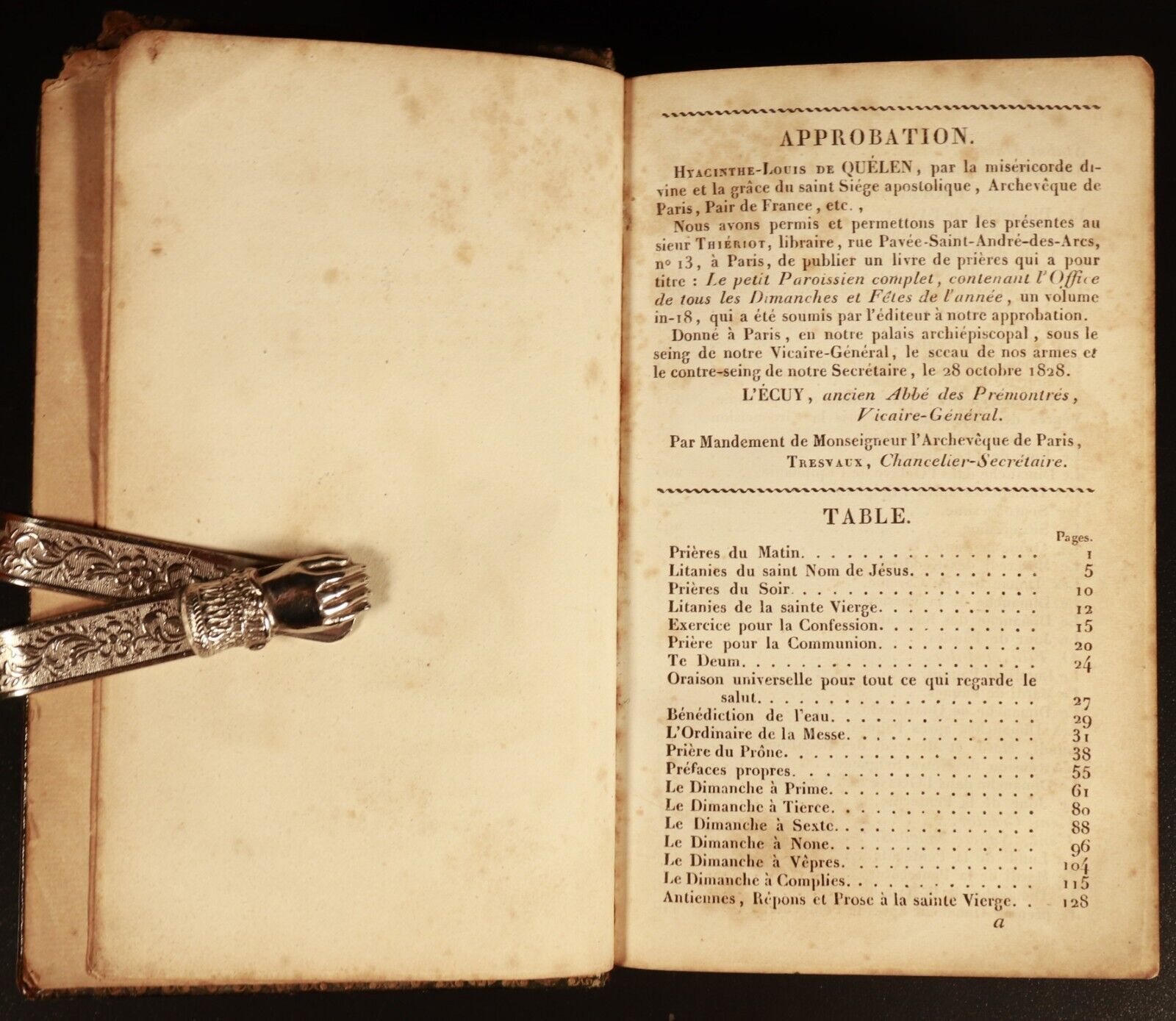 c1828 Le Paroissien Complete Illustrated Antiquarian French Latin Theology Book