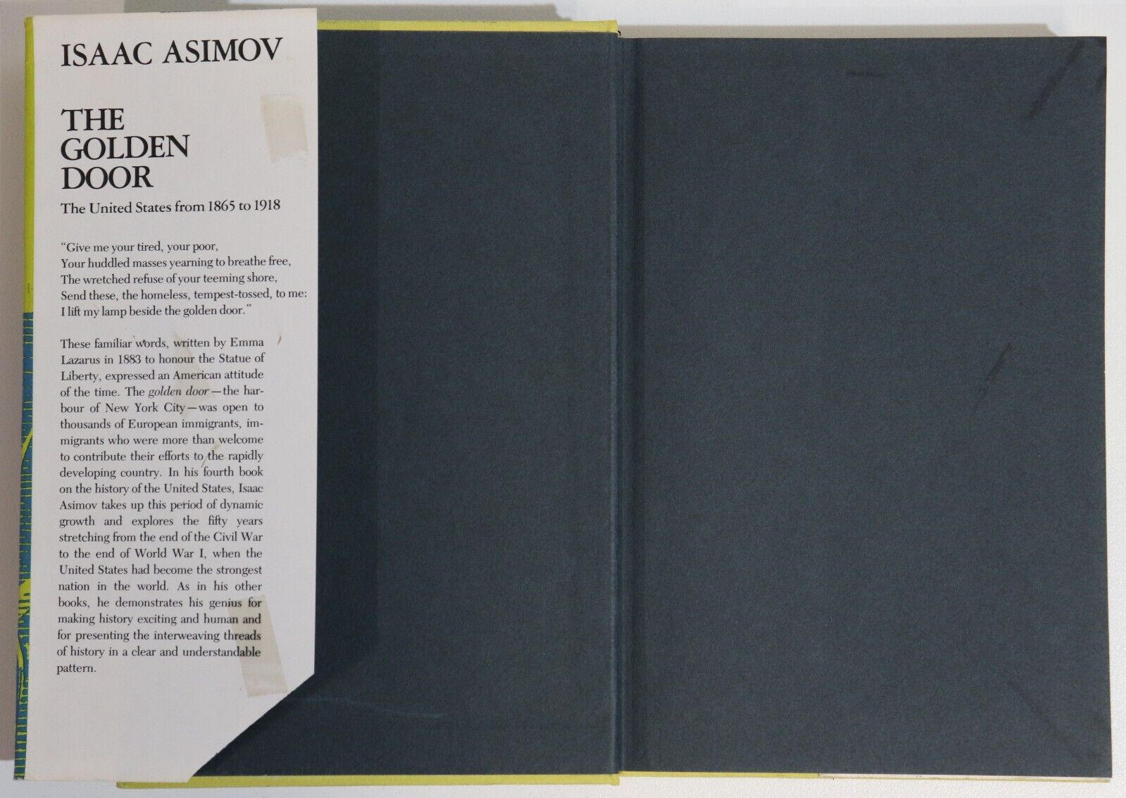 1977 The Golden Door by Isaac Asimov Vintage American History Book