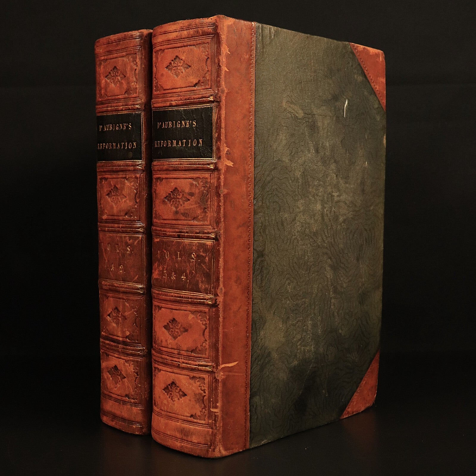 1845 4vol History Of The Reformation by D'Aubigne Antique History Book Set
