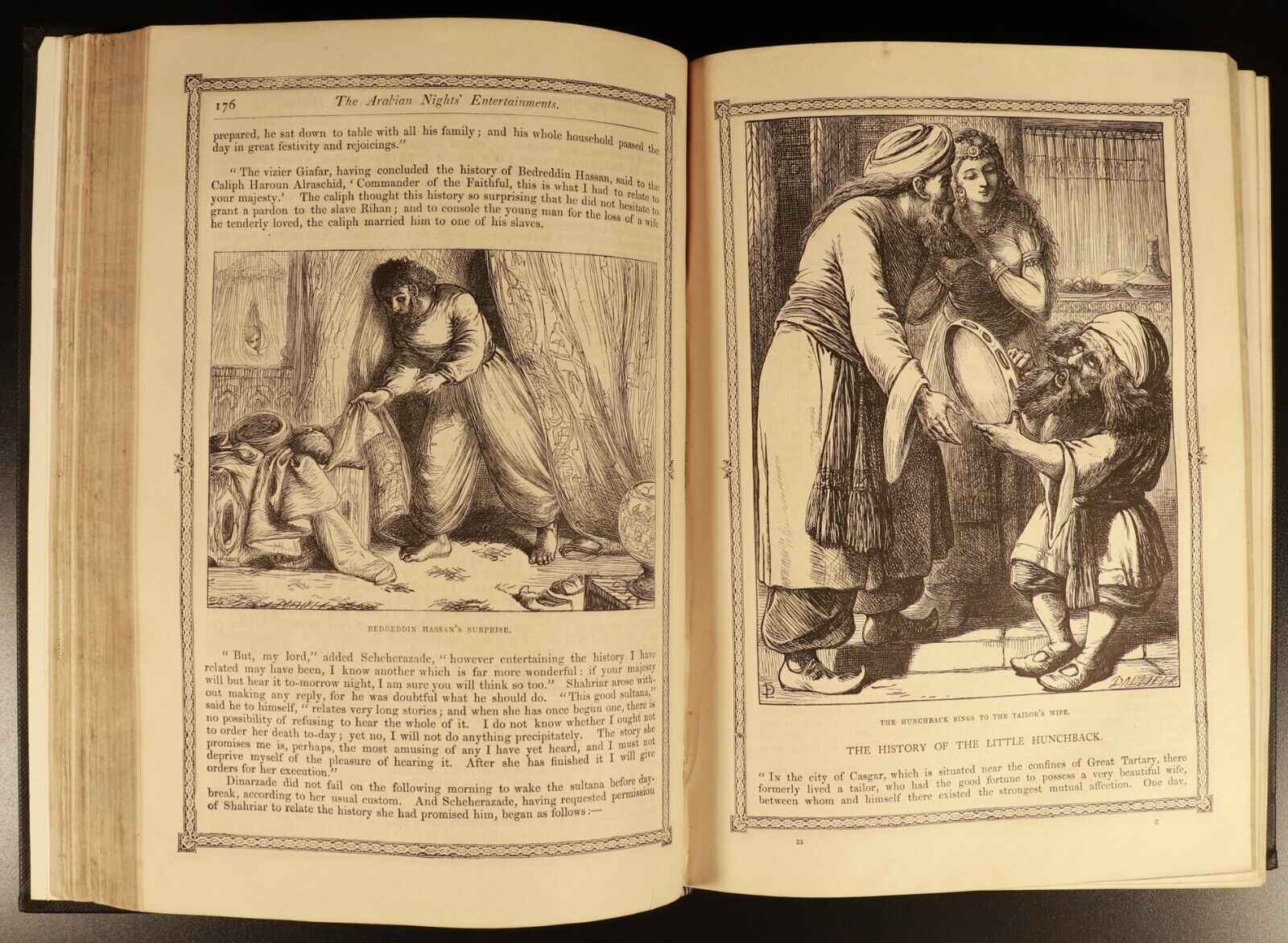 c1865 Dalziel's Arabian Nights' Entertainments Antique Historical Fiction Book