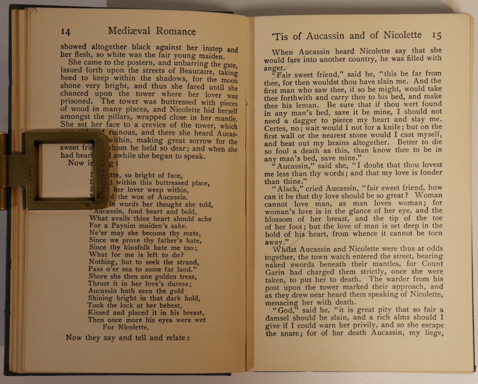 1928 Aucassin & Nicolette Antique French Romance Book Everymans Library