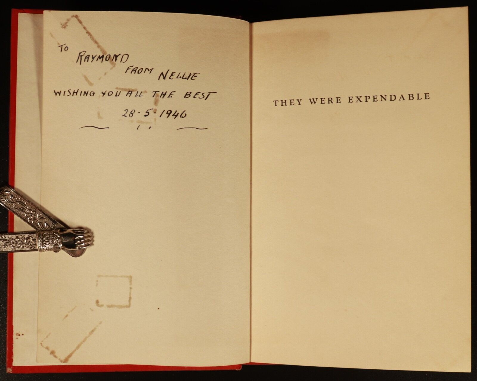 1943 They Were Expendable by W.L. White WW2 American Military History Book