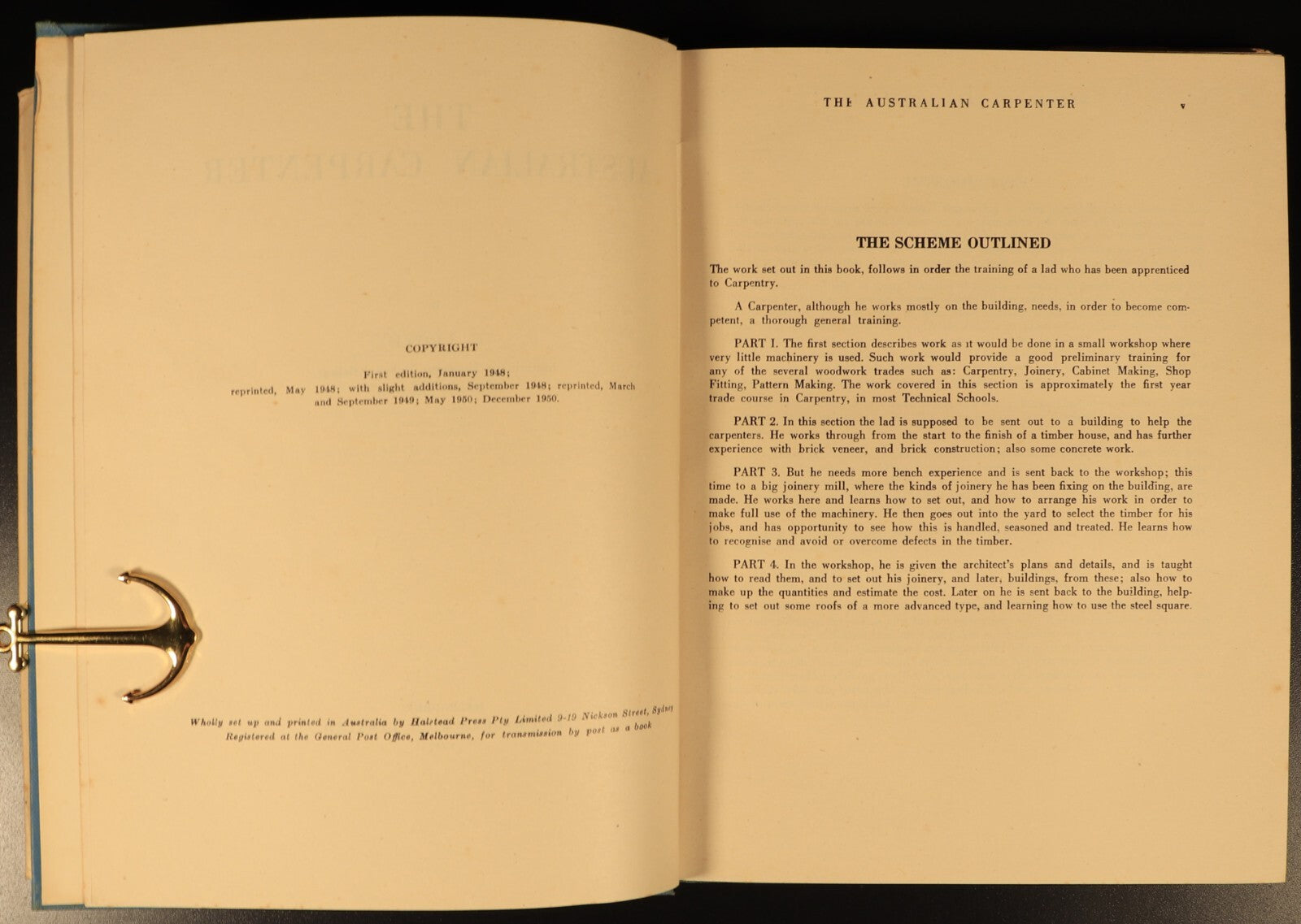 The Australian Carpenter 1950 Vintage Builder & Architecture Reference Book