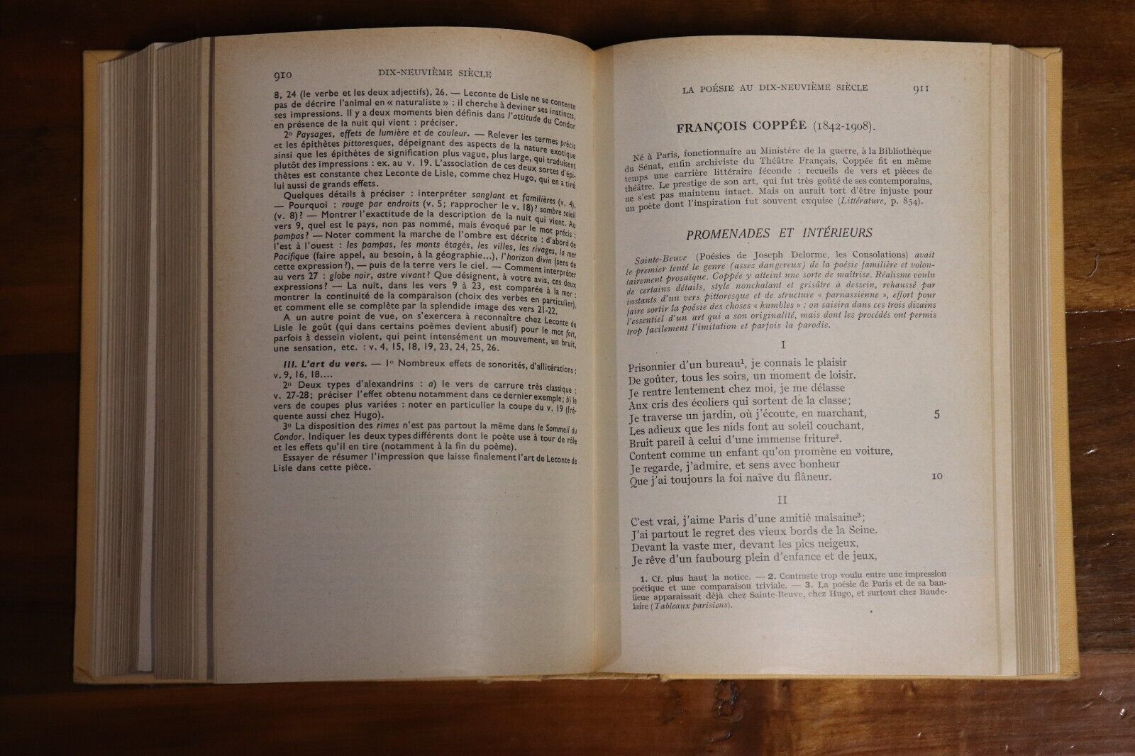 1959 Morceaux Choisis des Auteurs Français French Literature Poetry Book