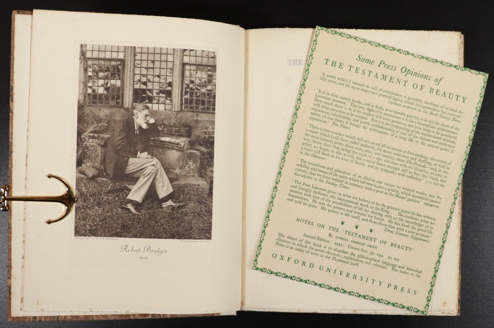 1938 The Testament Of Beauty by Robert Bridges Antique British Poetry Book