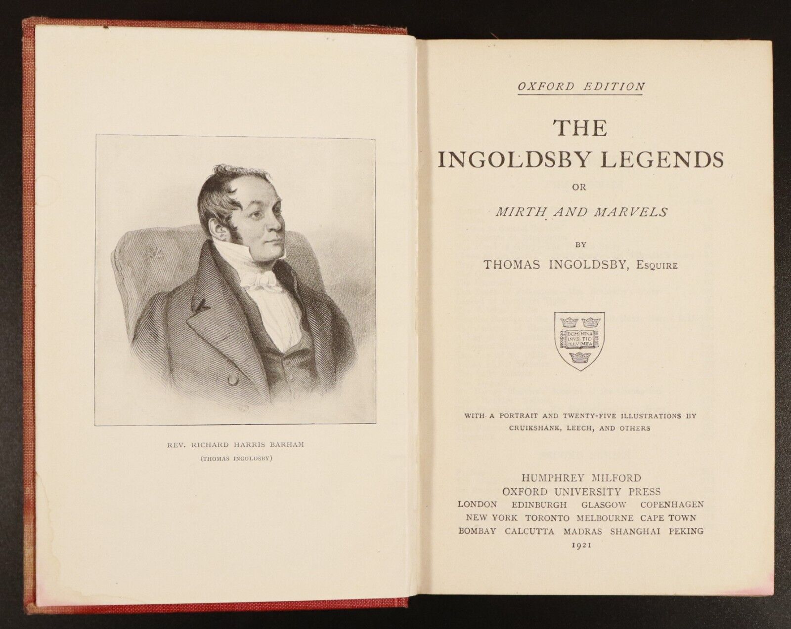1921 The Ingoldsby Legends or Mirth & Marvels Antique Literature Book - 0