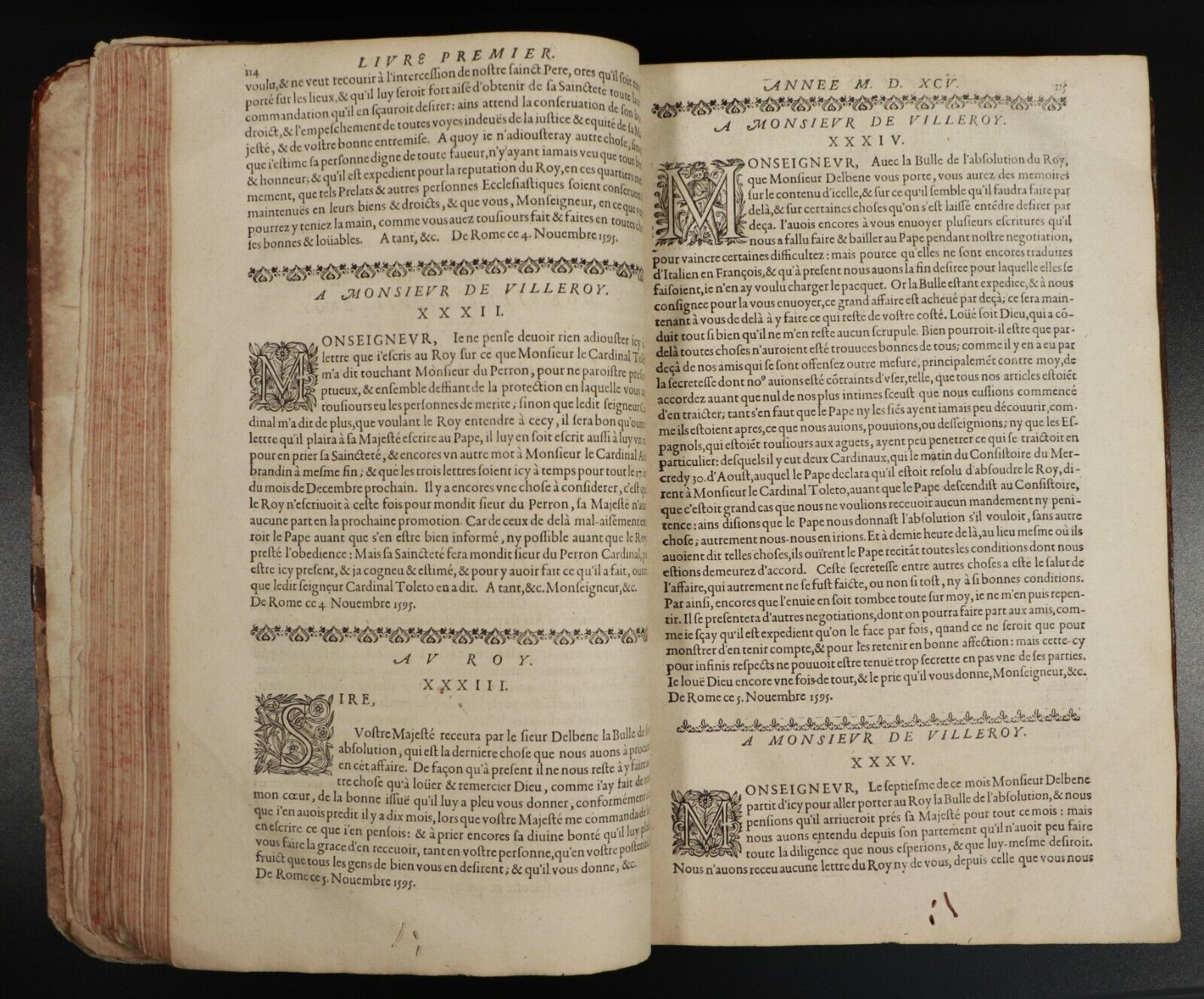 1626 Lettres De L'Illustrissime Cardinal D'Ossat Antiquarian French History Book