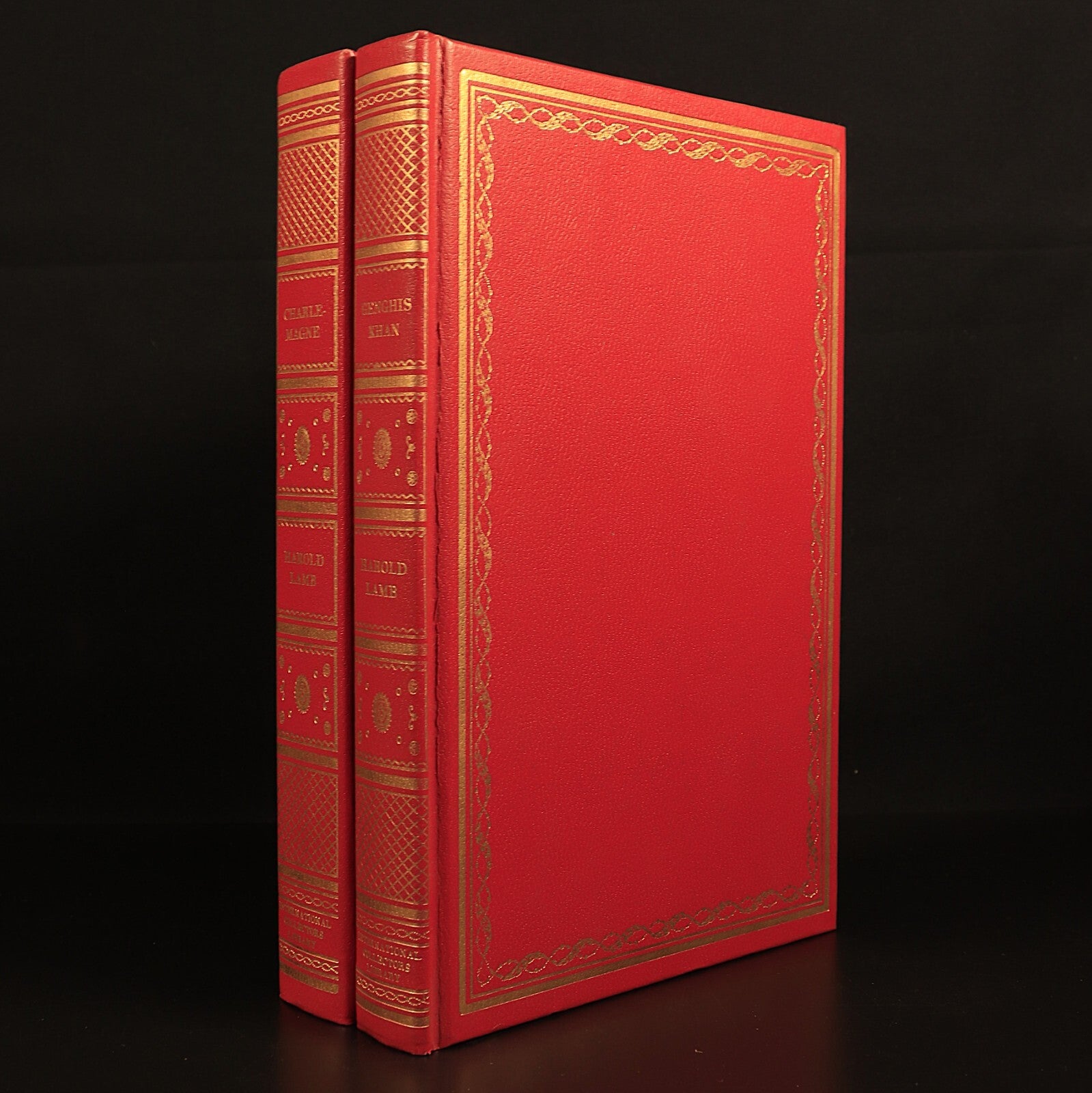 Charlemagne & Genghis Kahn by Harold Lamb c1950 Book Collectors Library 2vol