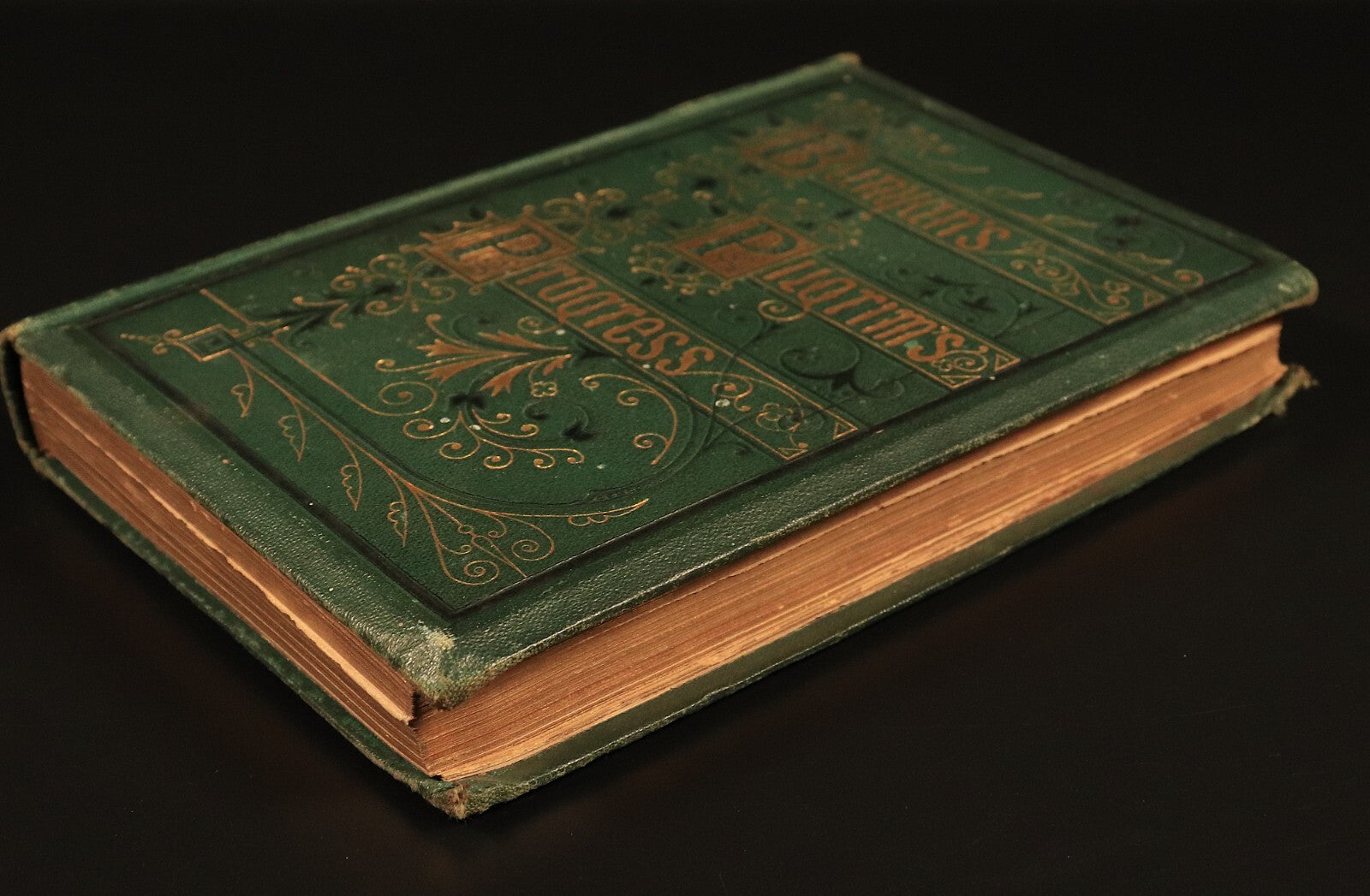 c1880 The Pilgrim's Progress by John Bunyan Antique Illustrated Christian Book - 0