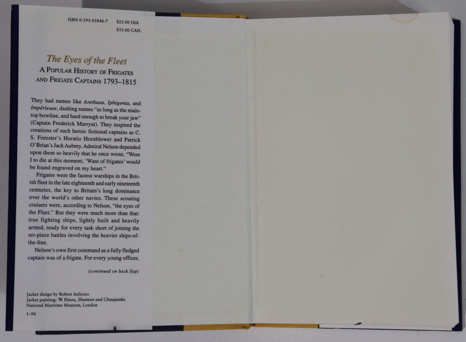 1996 The Eyes Of The Fleet by Anthony Price British Maritime History Book