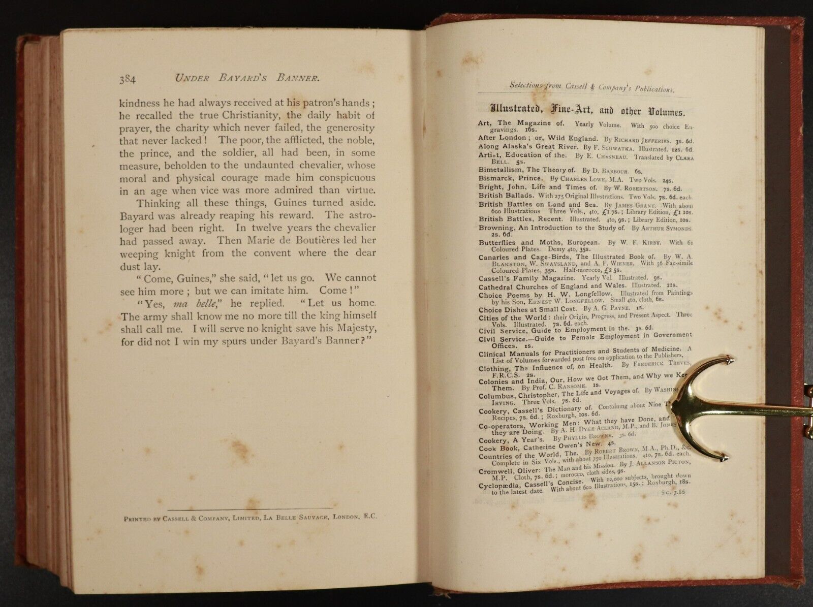1886 Under Bayard's Banner by Henry Frith Antique Illustrated Irish Fiction Book