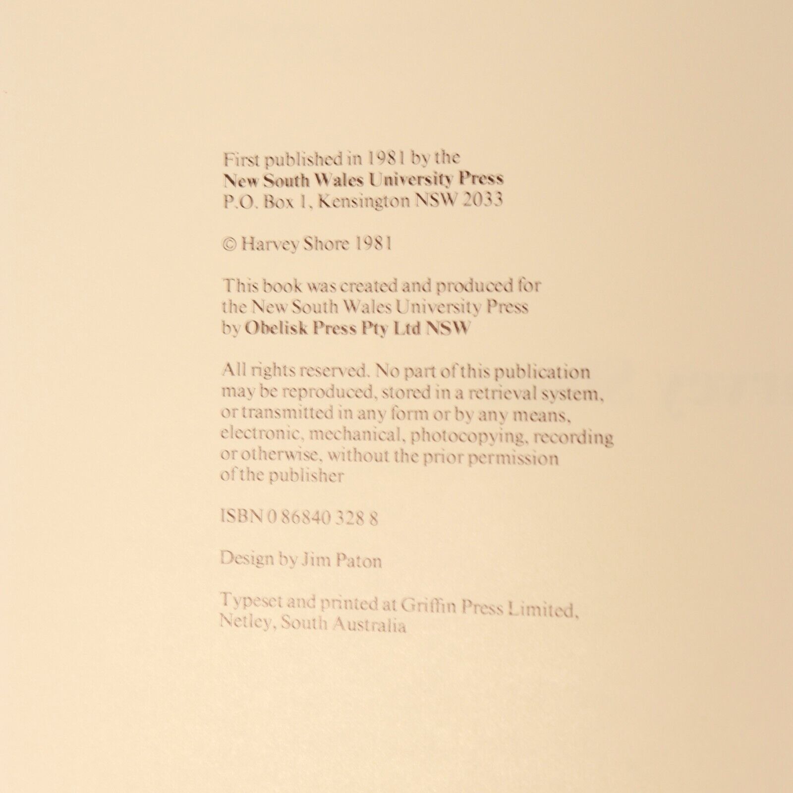 1981 From The Quay: Sydney Harbour By Harvey Shore Australian History Book