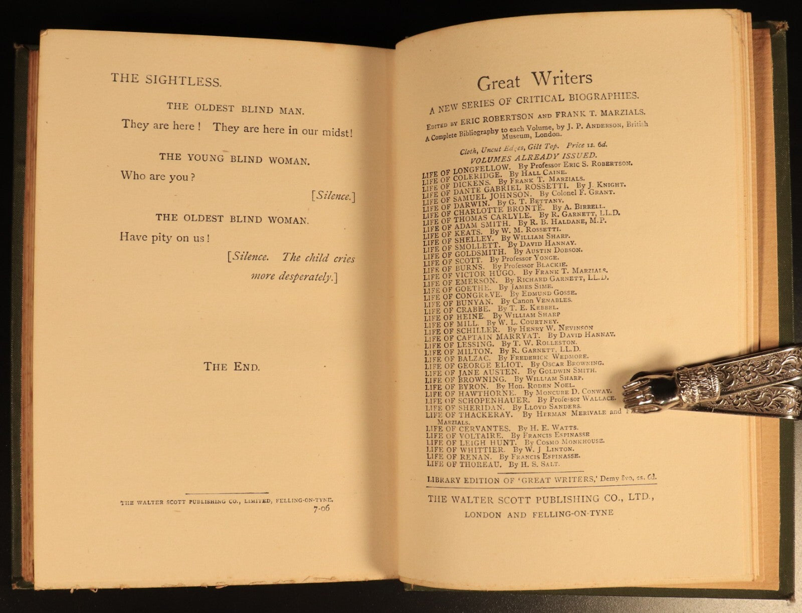 Two Plays by Maurice Maeterlinck c1900 Antique Drama Book Pelleas & Melisanda