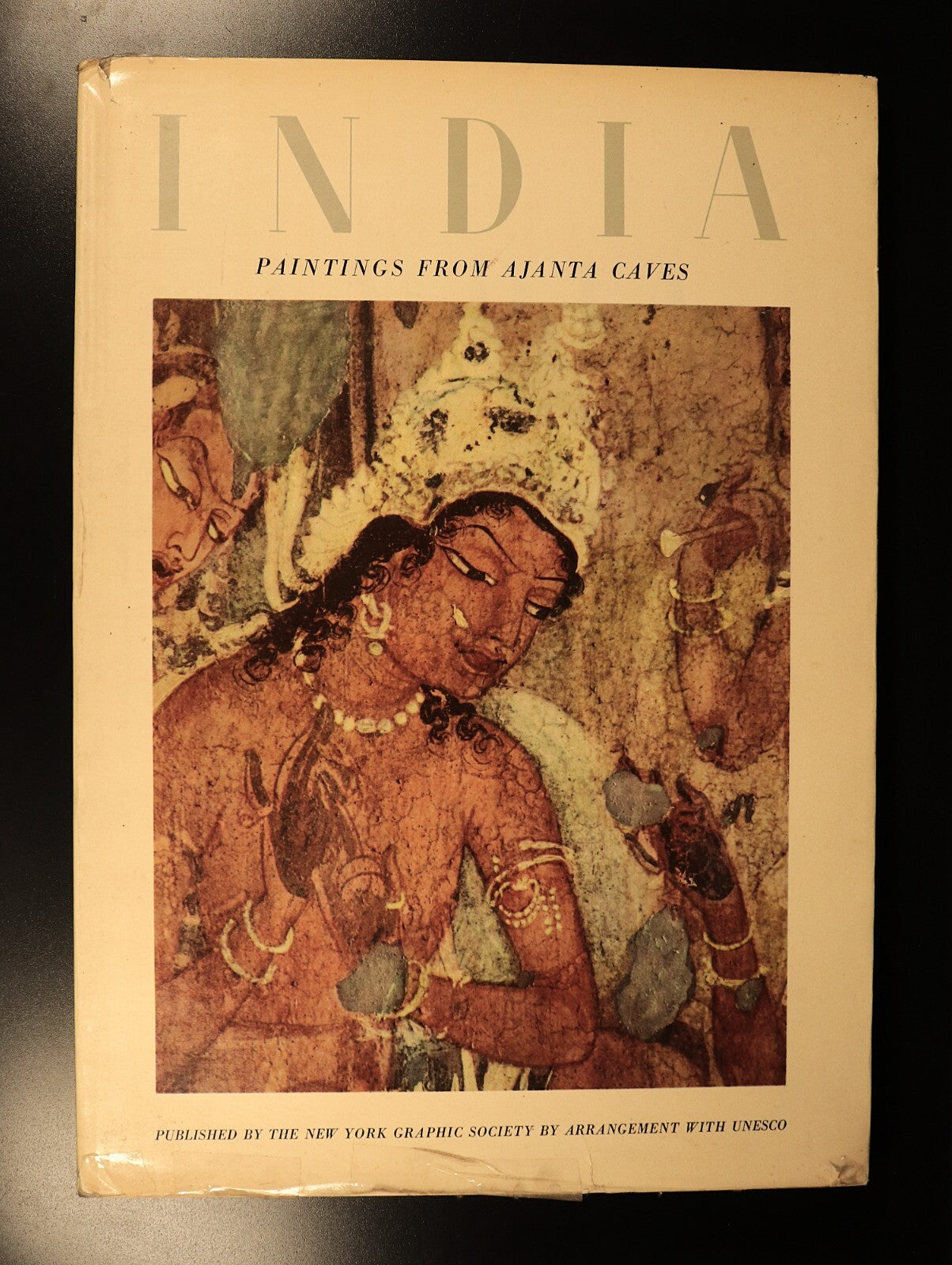 India: Paintings From Ajanta Caves 1954 Vintage Indian Art History Book UNESCO
