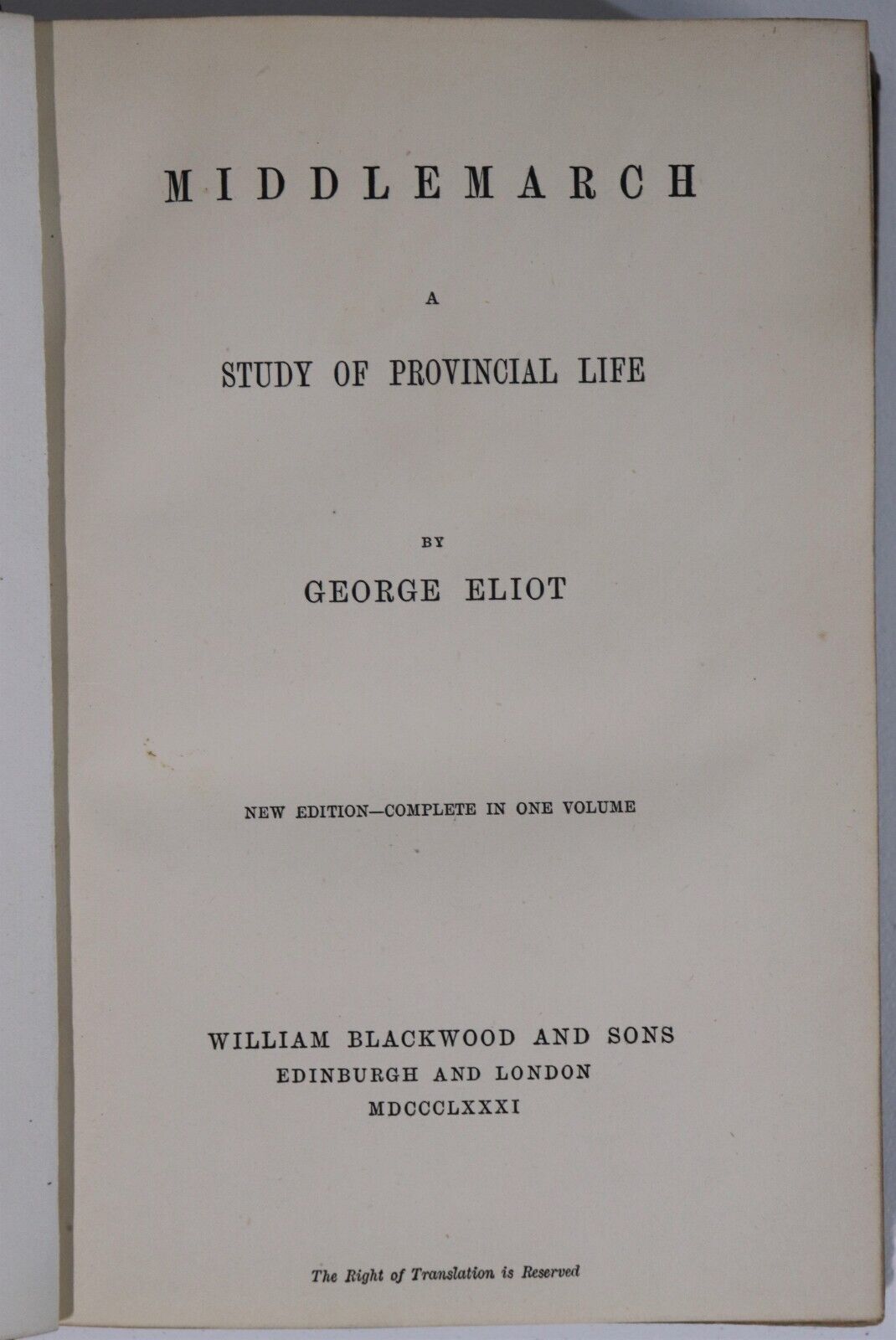 c1880 5vol George Eliot's Novels Antique English Fiction Book Collection