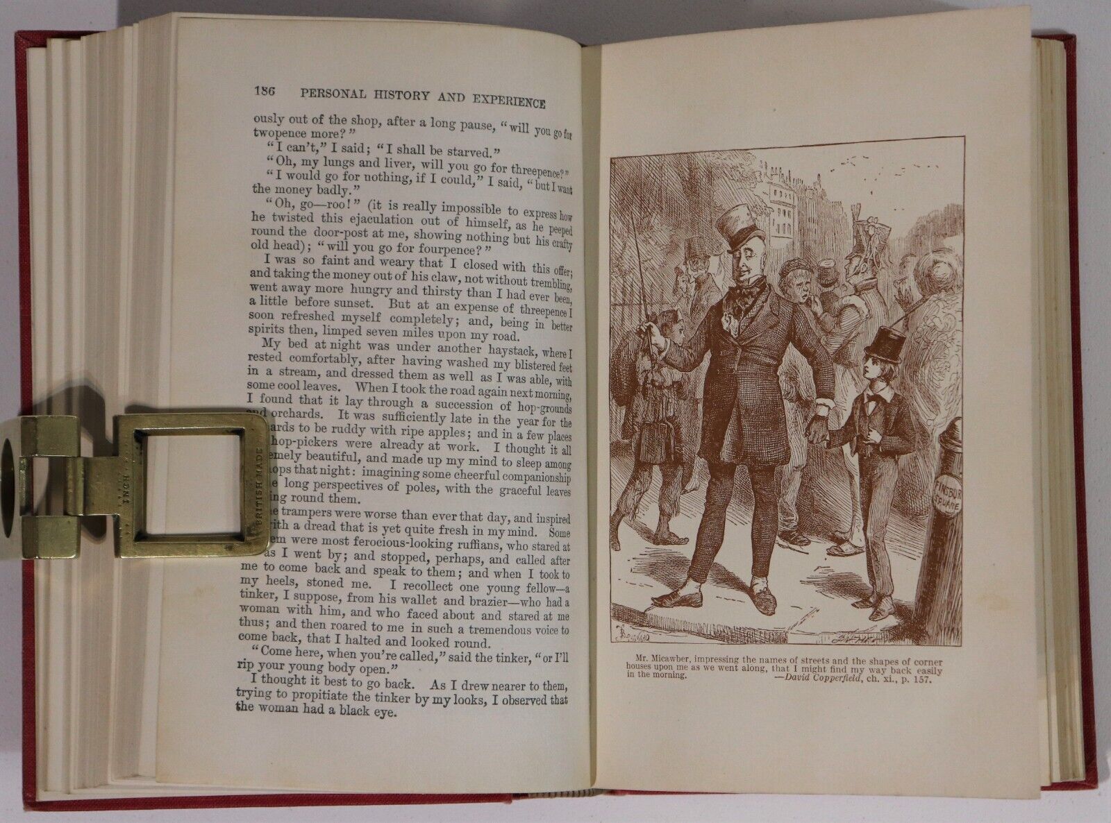 1911 2vol David Copperfield by Charles Dickens Antique British Fiction Book Set