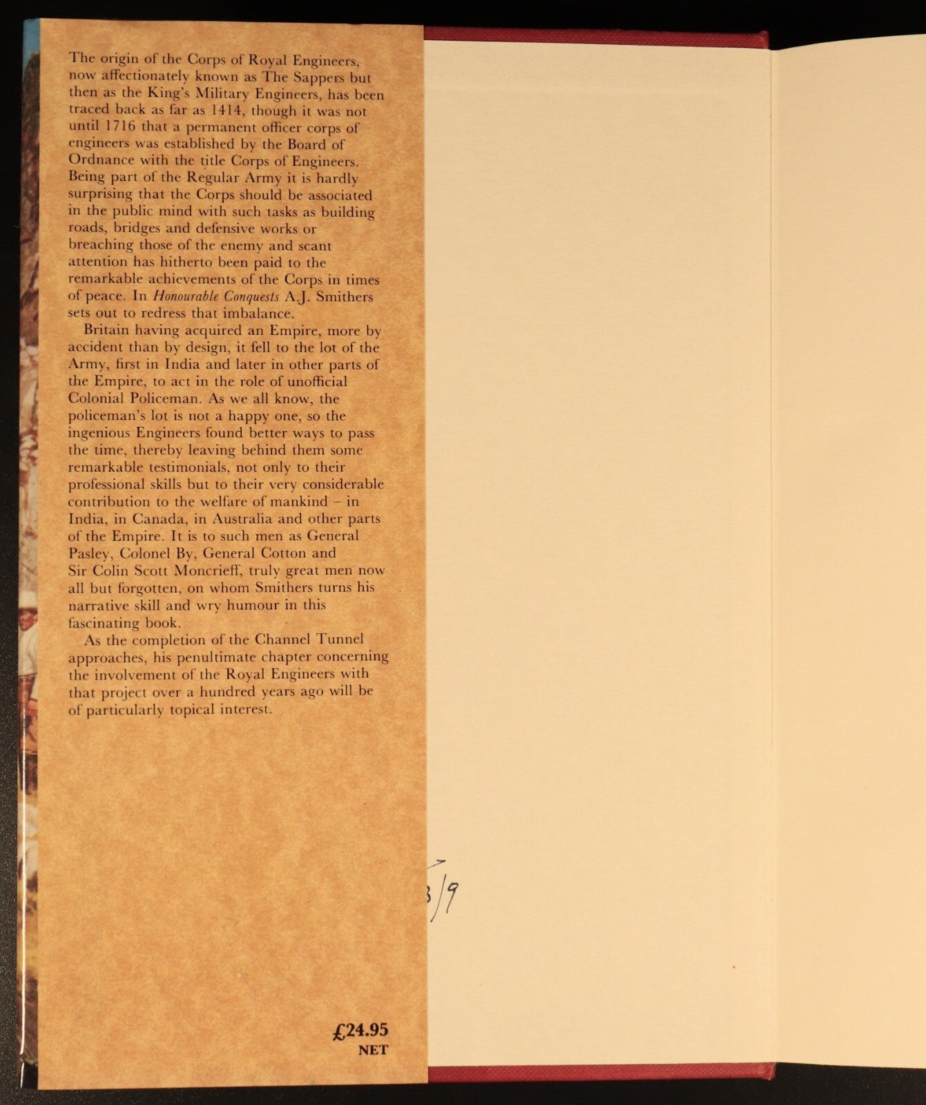 1991 Honourable Conquests by AJ Smithers Royal Engineers Military History Book