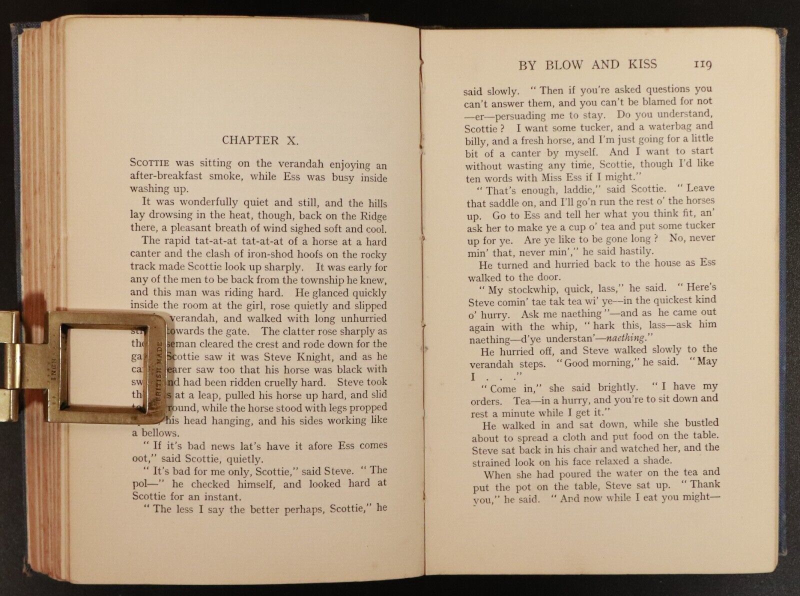1914 By Blow & Kiss by Boyd Cable 1st Edition Antique Australian Fiction Book
