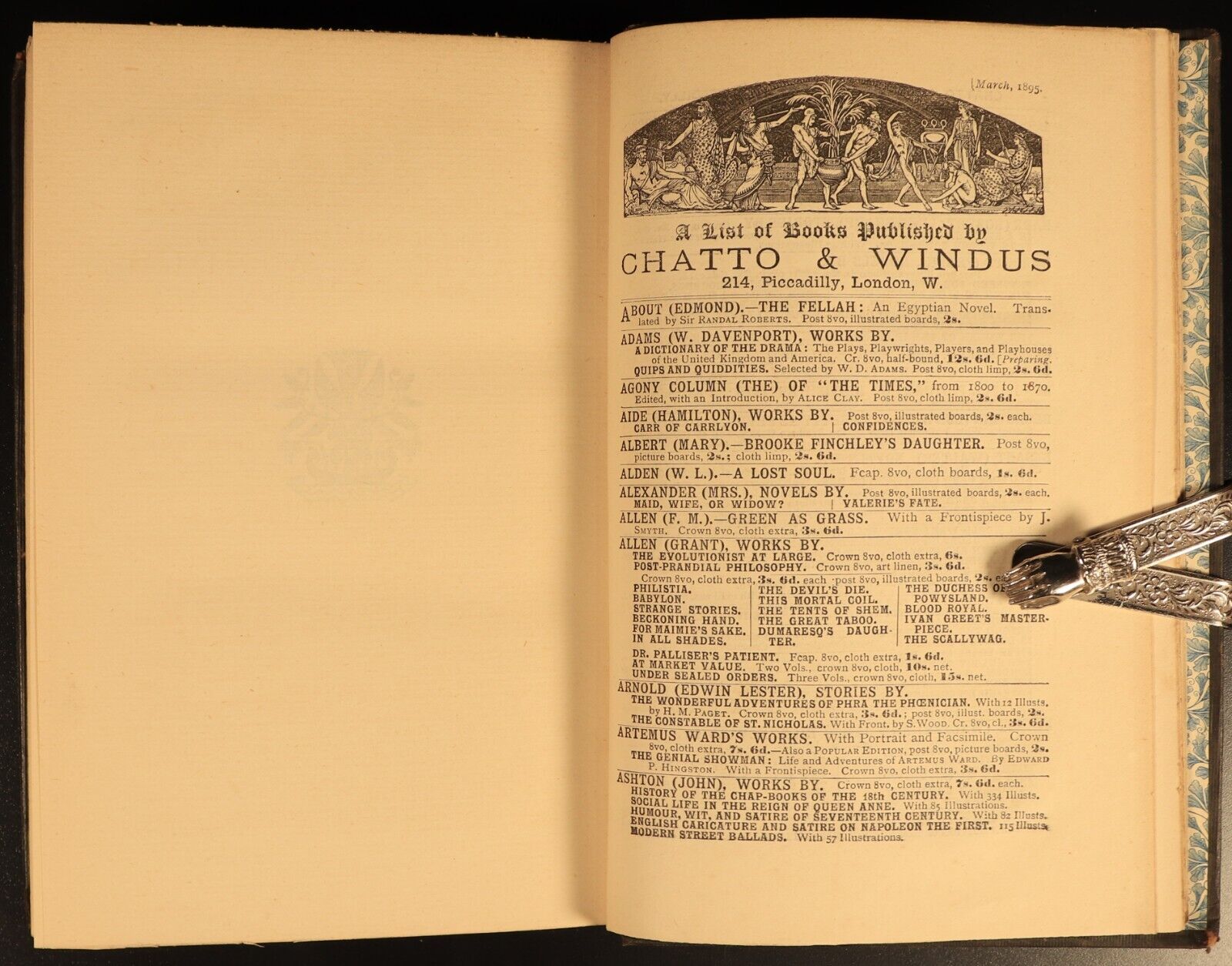 1895 Othello's Occupation A Novel Antique British Female Author Fiction Book