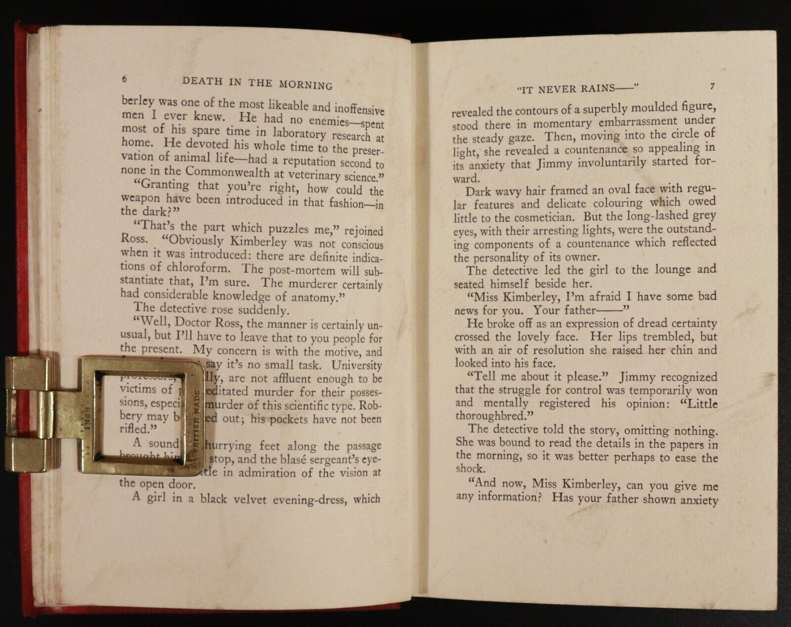 1938 Death In The Morning by Harry Hodge Antique Australian Fiction Book
