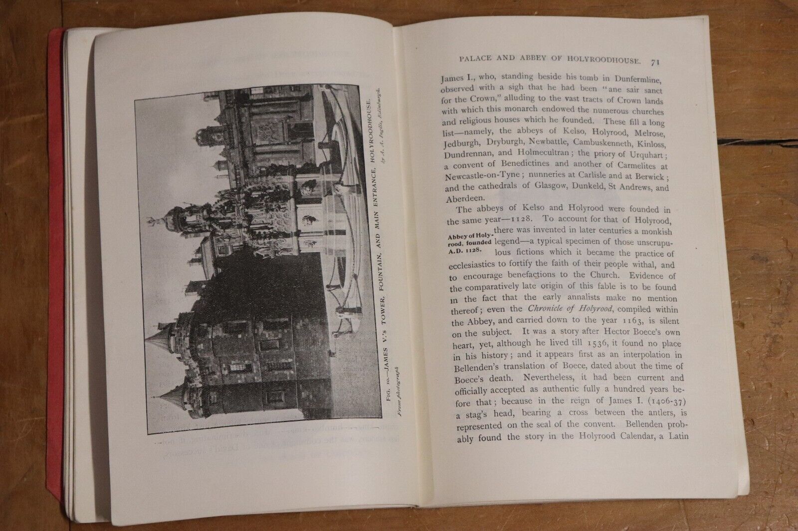1908 Official Guide to the Abbey-Church of Holyroodhouse Antique Tour Guide
