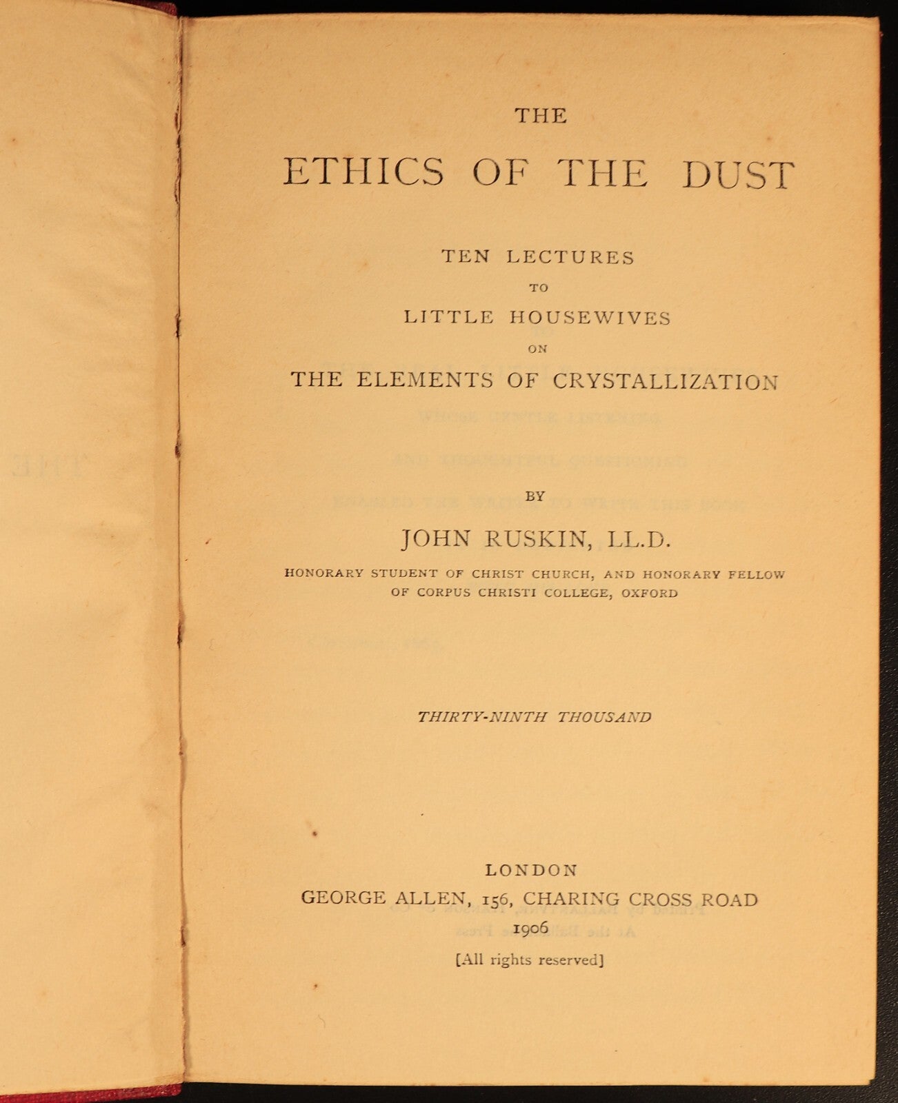 John Ruskin 6 Volume Antique Book Collection 1906 George Allen London Editions