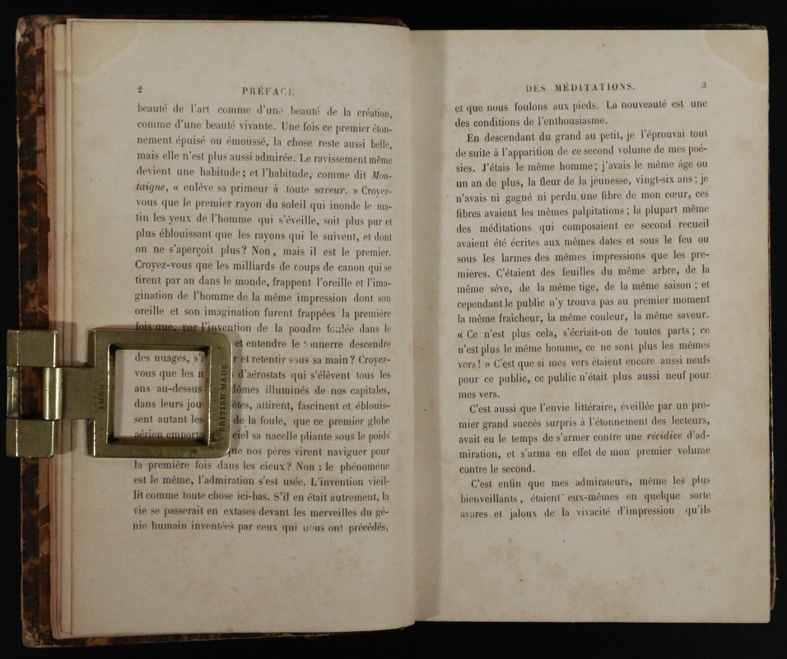 1853 Nouvelles Meditations Poetiques by M De Lamartine Antiquarian Book