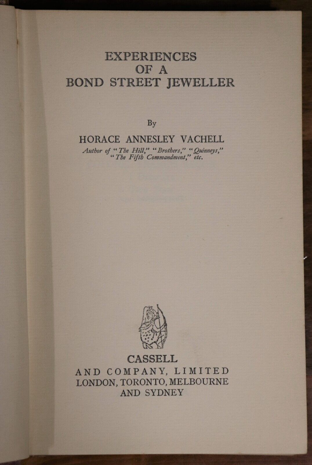 1959 Experiences Of A Bond Street Jeweller Vintage British Fiction Book Vachell