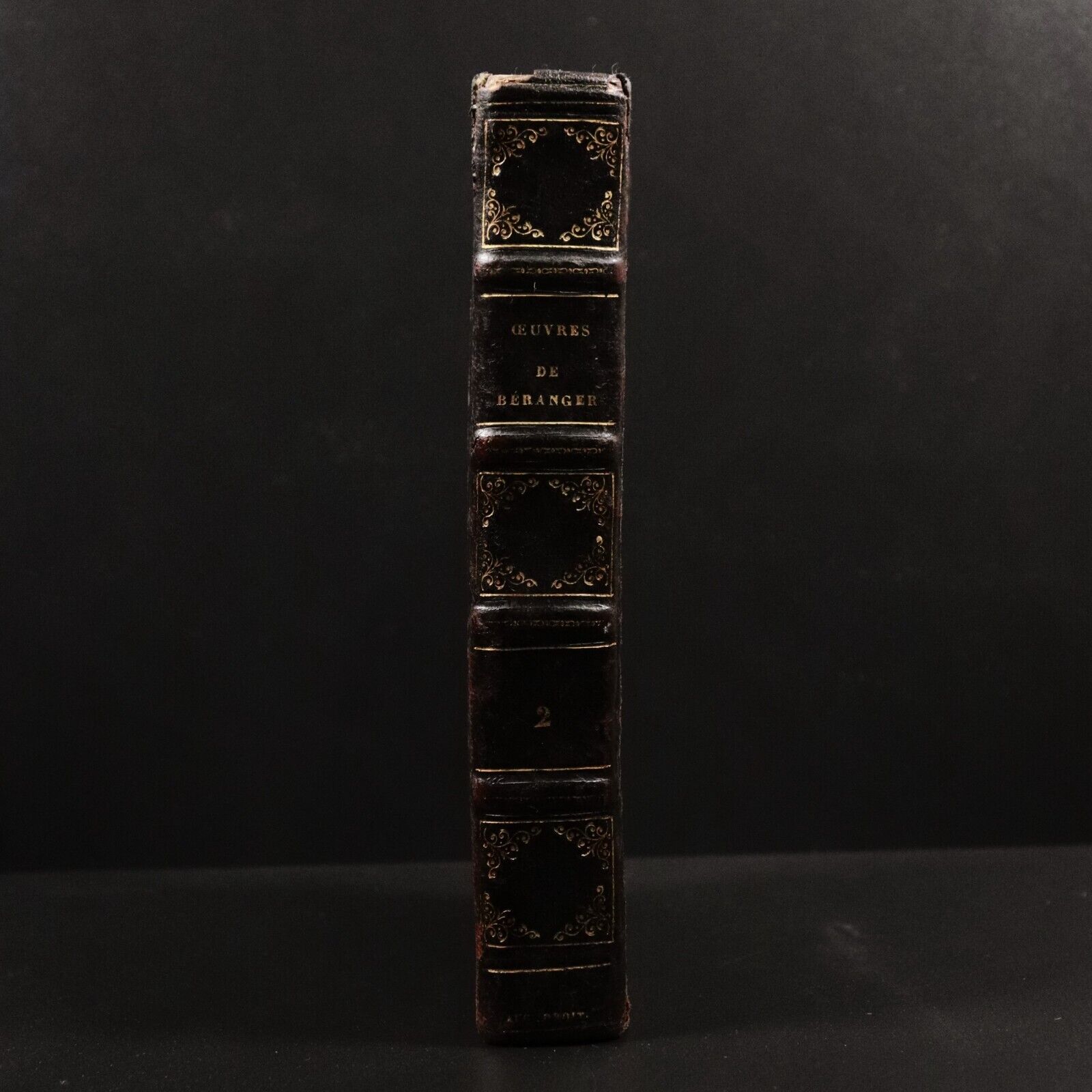 1843 Oeuvres Completes De P.J. De Béranger Antiquarian French Poetry Book Vol 2