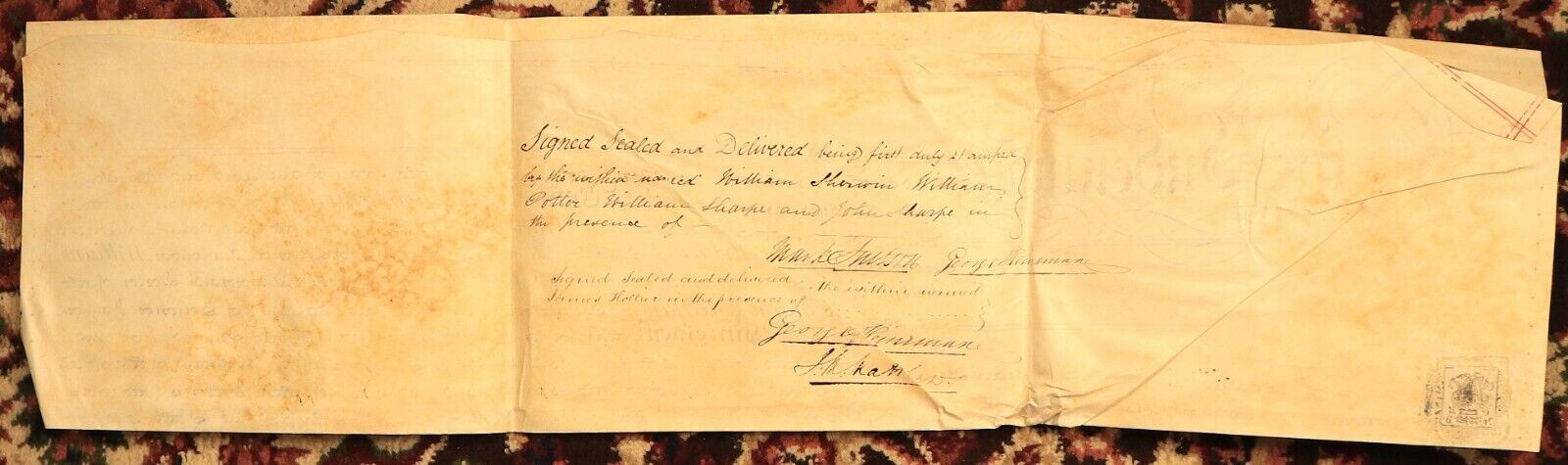 1824 Indenture Conveyance English Legal Document Manuscript Vellum Lease