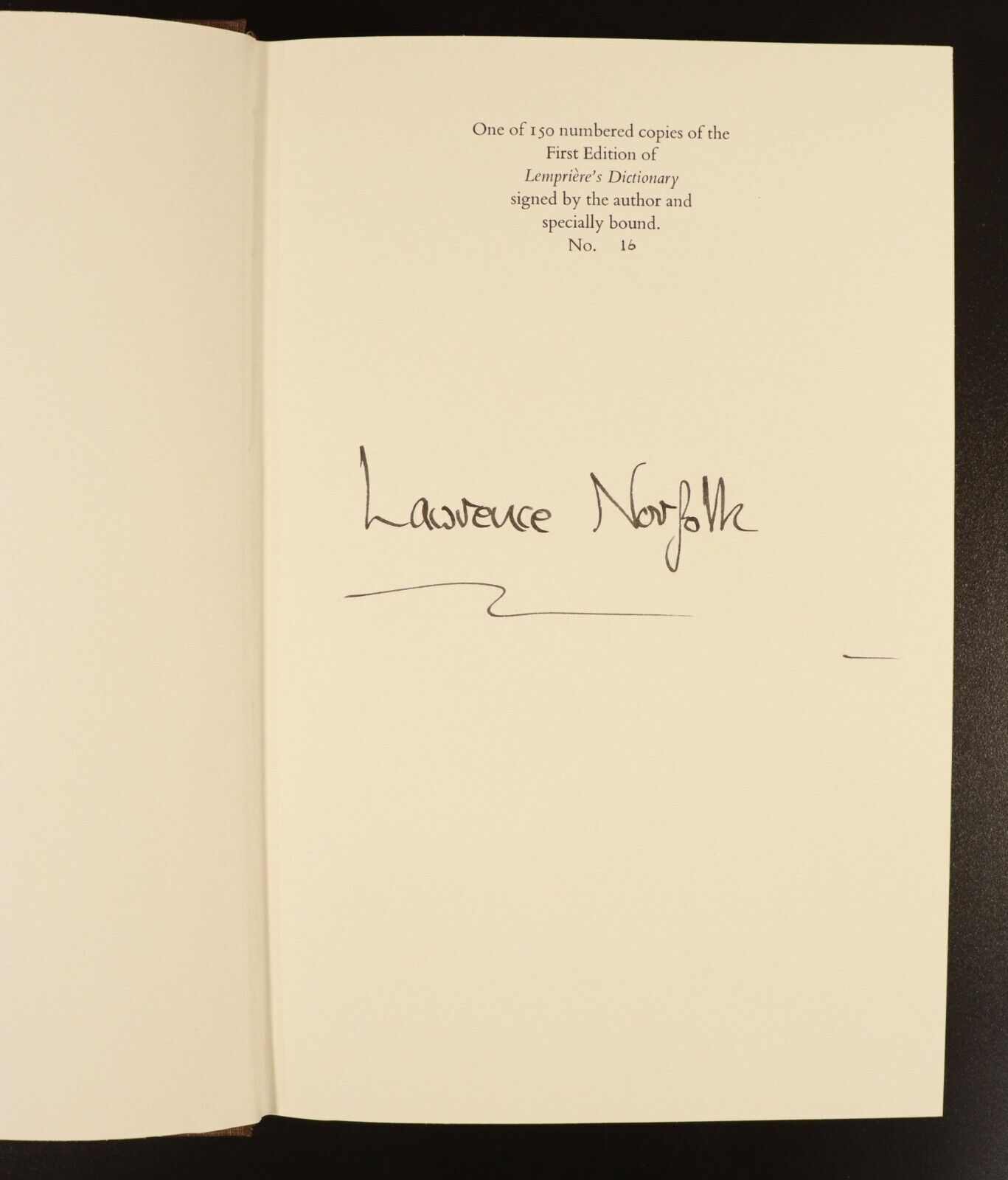 1991 Lempriere's Dictionary British Fiction Book Limited Limited Edition Signed - 0