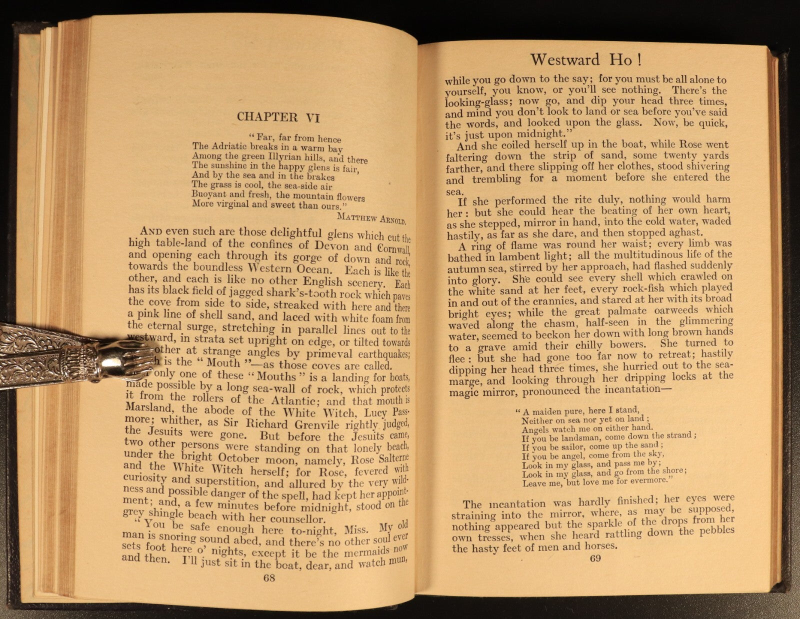 Westward Ho! by Charles Kingsley 1919 Antique British Fiction Book Leather
