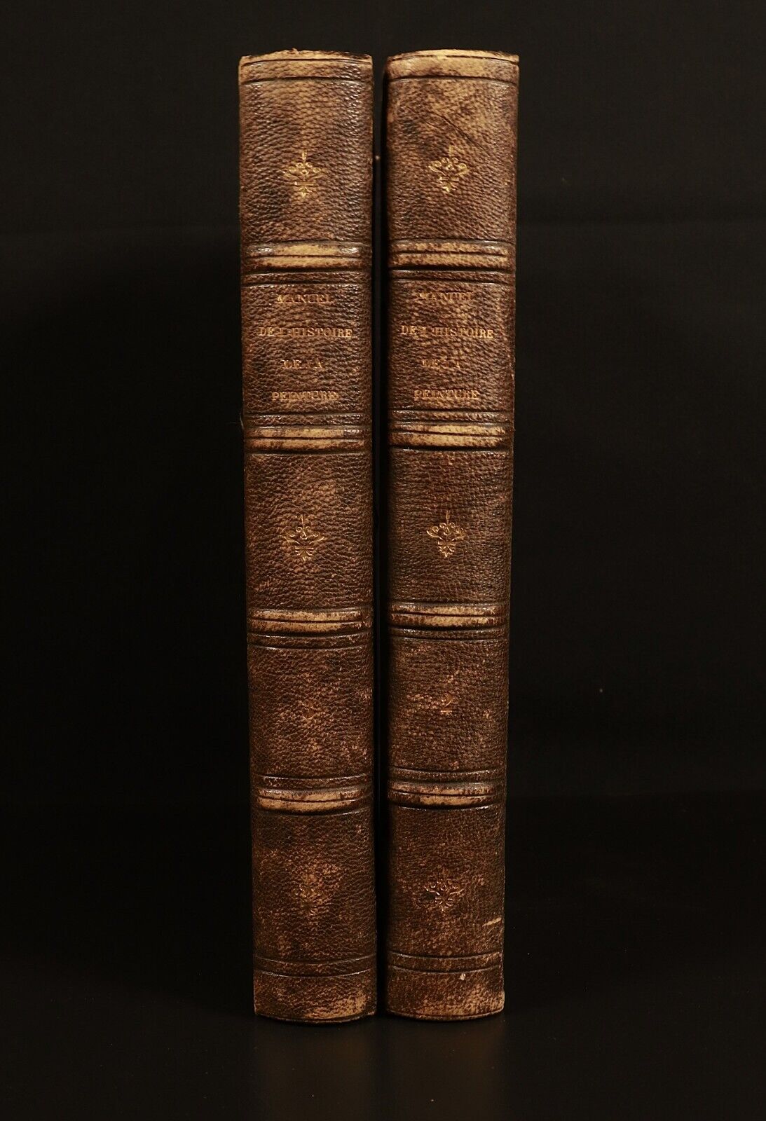 1863 2vol Manuel De l'Histoire De La Peinture Antiquarian French Art Books - 0