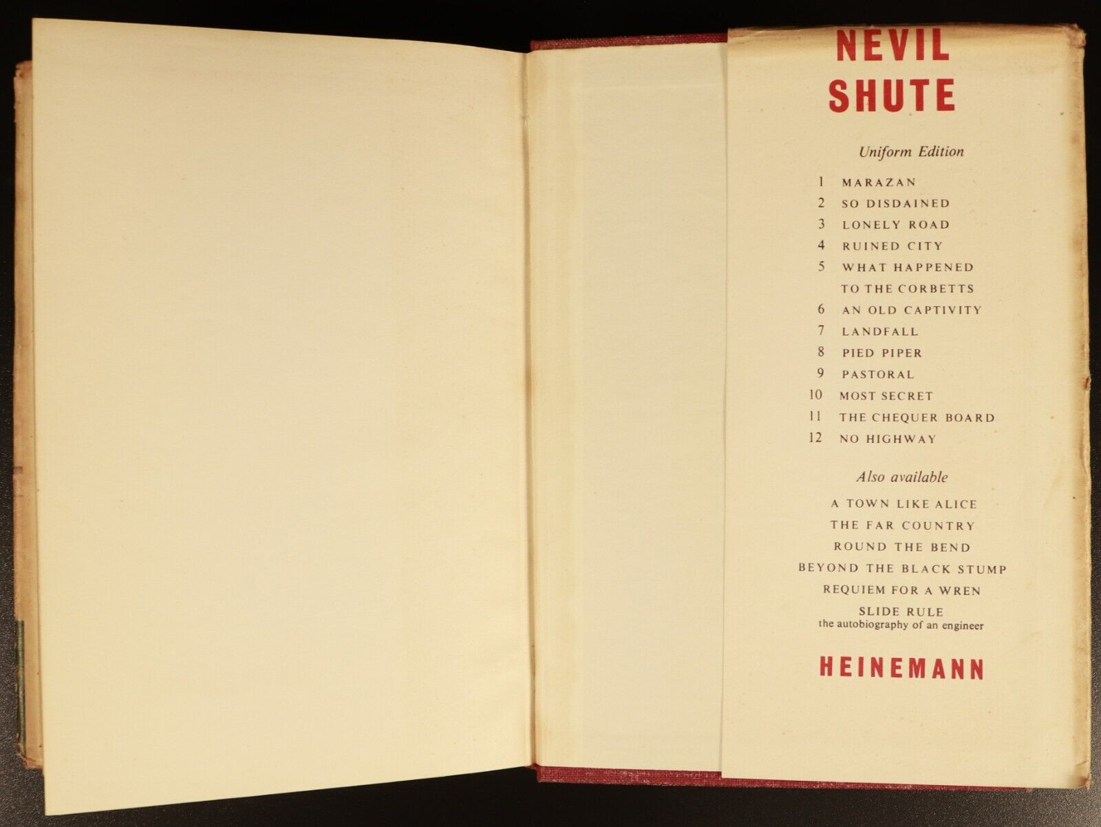 1957 On The Beach by Nevil Shute Vintage British Fiction Book 1st Aust. Edition