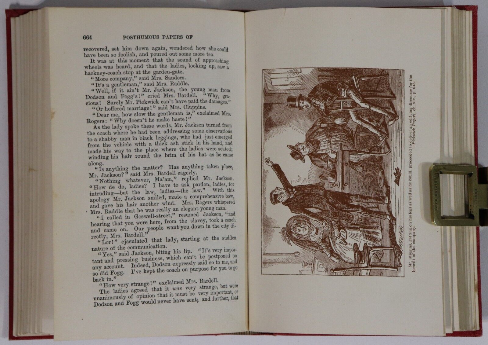 1911 2vol Pickwick Papers by Charles Dickens Antique British Fiction Book Set
